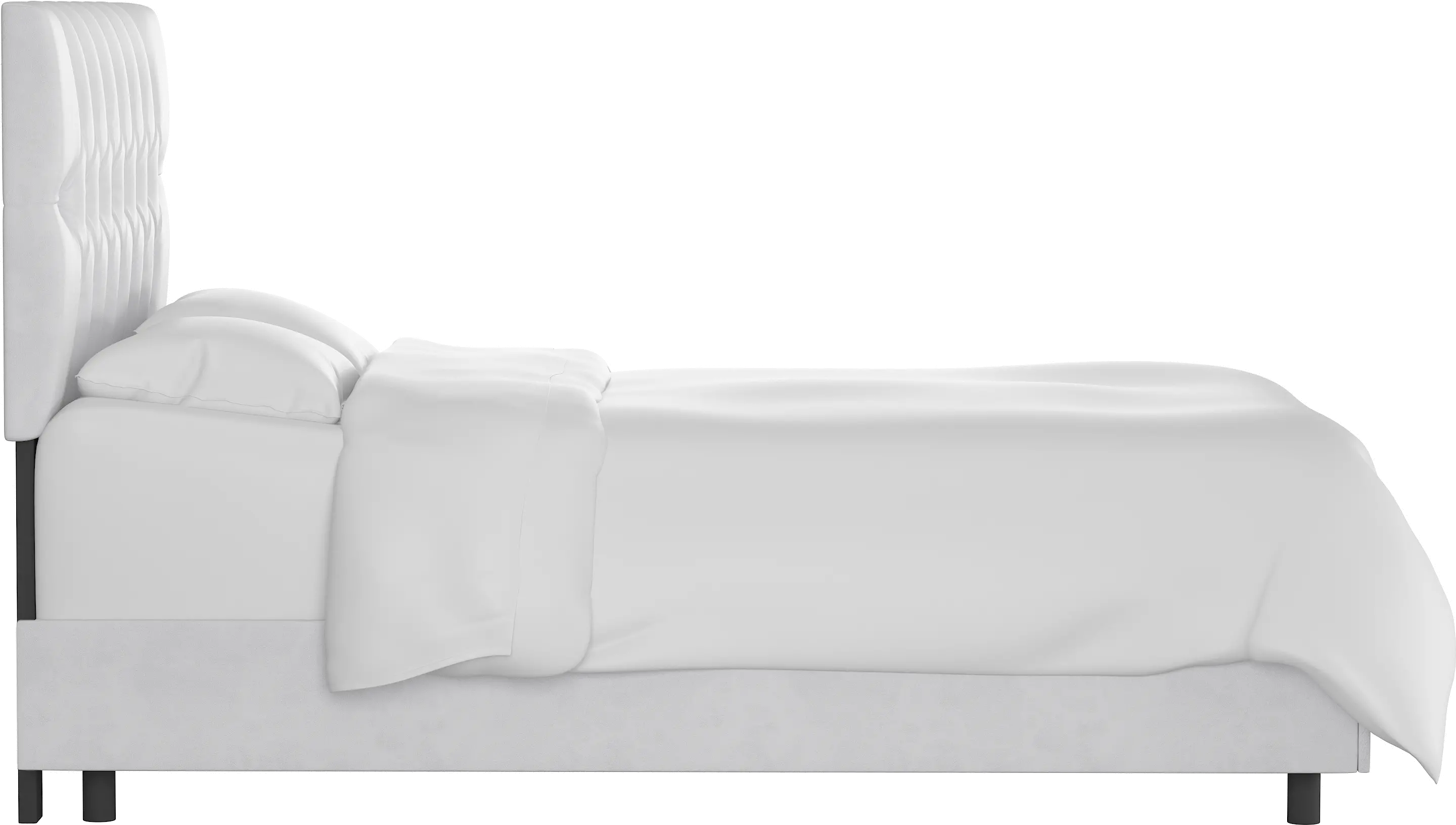 542BEDVLVWHT Julia Velvet White Tufted Queen Upholstered Bed - Skyline Furniture-4