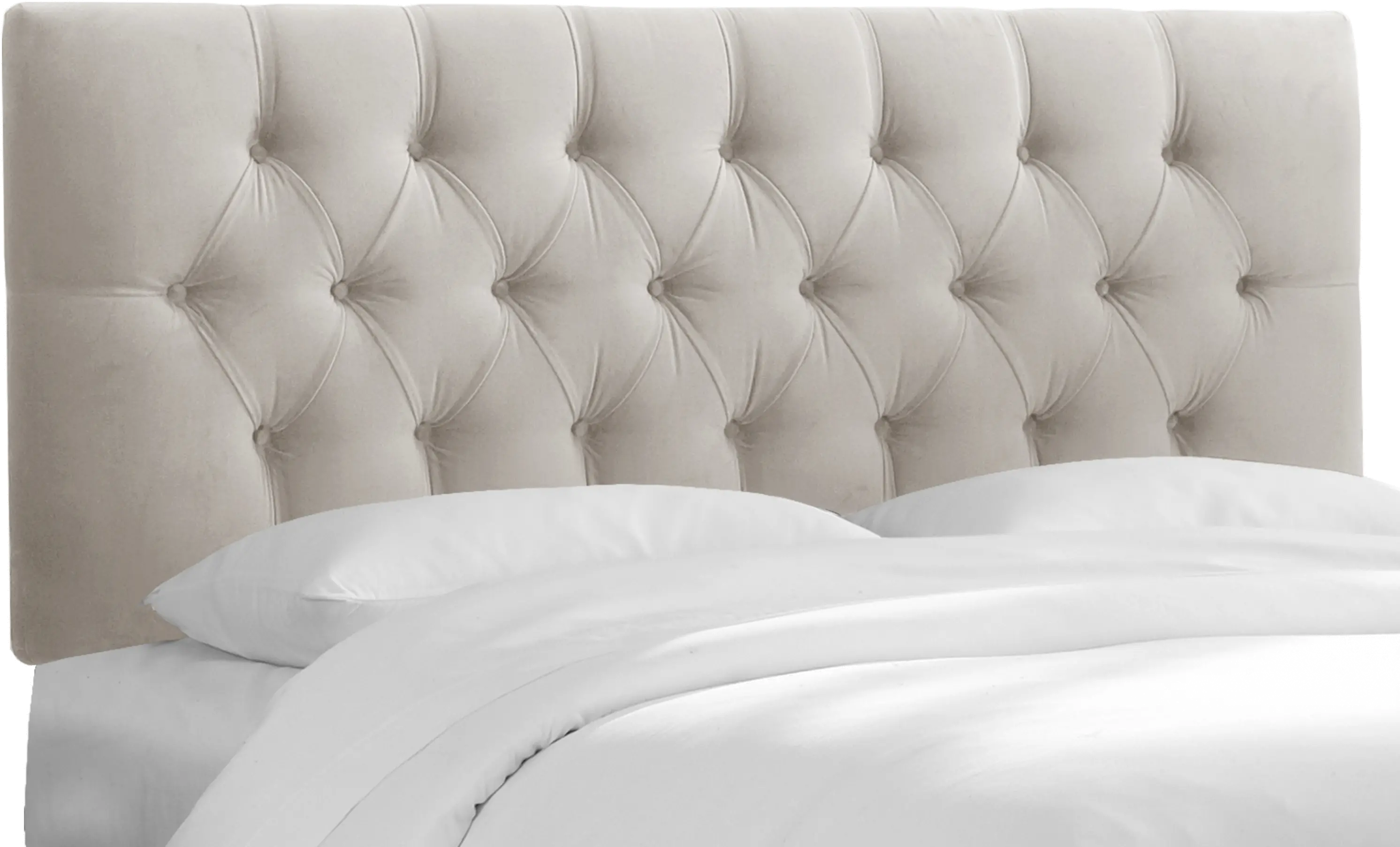 542QVLVLGHGR Julia Velvet Light Gray Queen Upholstered Headboard - Skyline Furniture-2