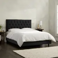 543BEDVLVBLC Julia Velvet Black Tufted King Upholstered Bed - Skyline Furniture