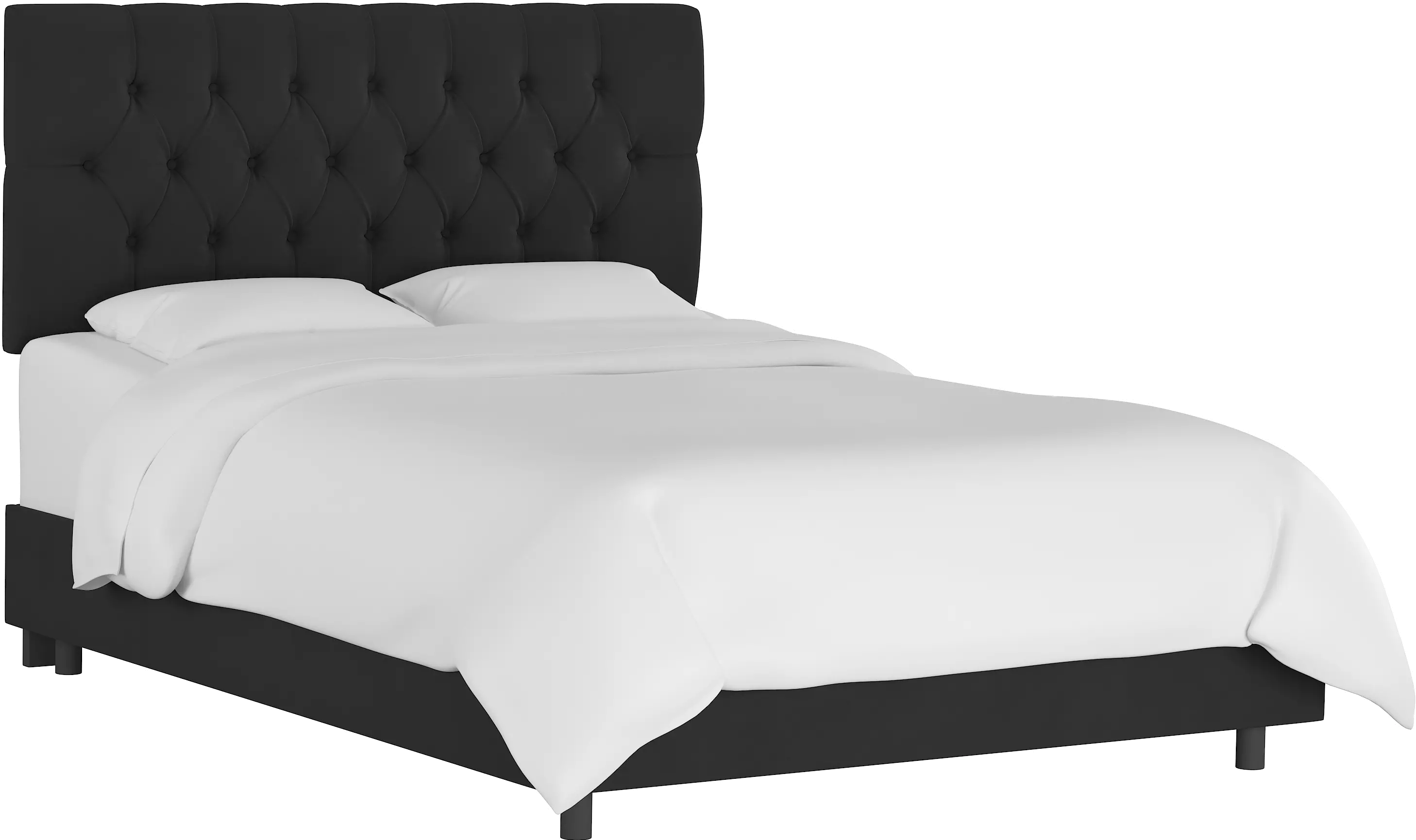 543BEDVLVBLC Julia Velvet Black Tufted King Upholstered Bed - Skyline Furniture-1
