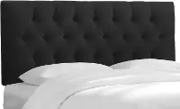 543KVLVBLC Julia Velvet Black Tufted King Upholstered Headboard - Skyline Furniture
