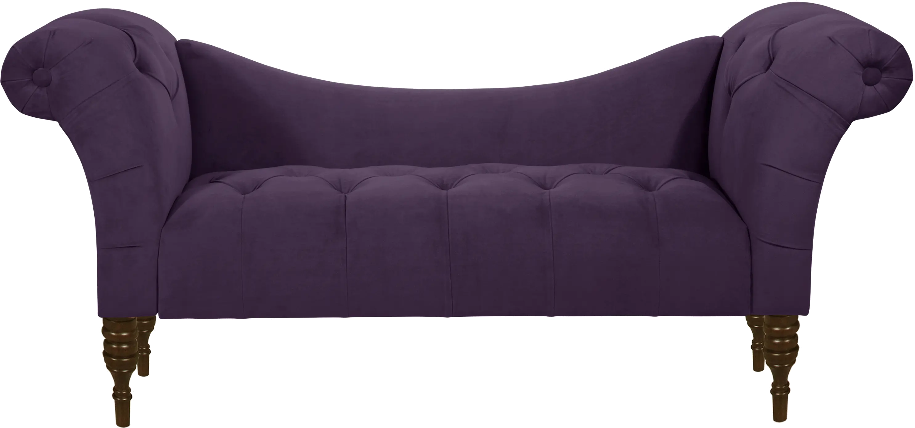 6006VLVABR Edith Purple Velvet Tufted Lounge Chaise - Skyline Furniture-3