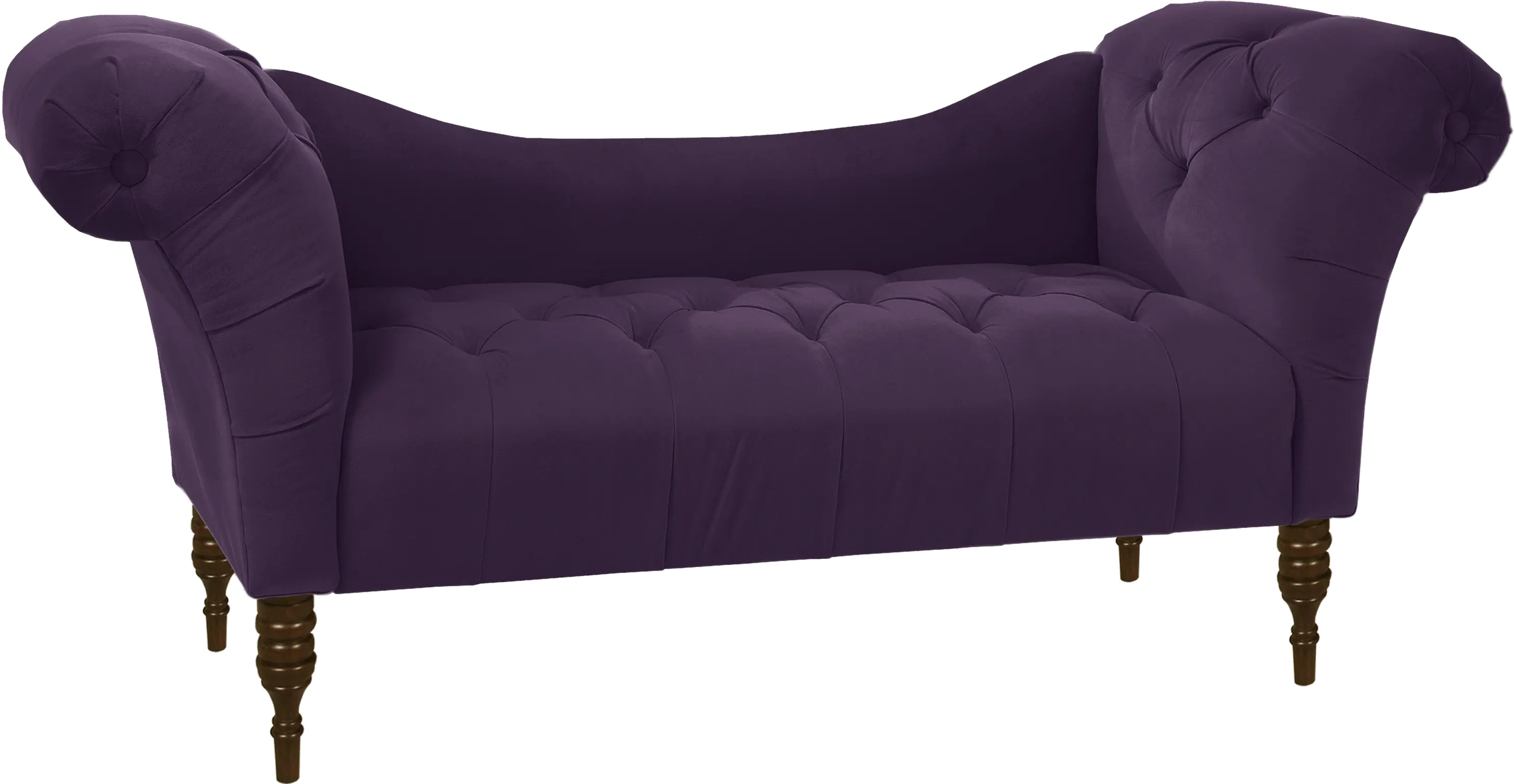 6006VLVABR Edith Purple Velvet Tufted Lounge Chaise - Skyline Furniture-4