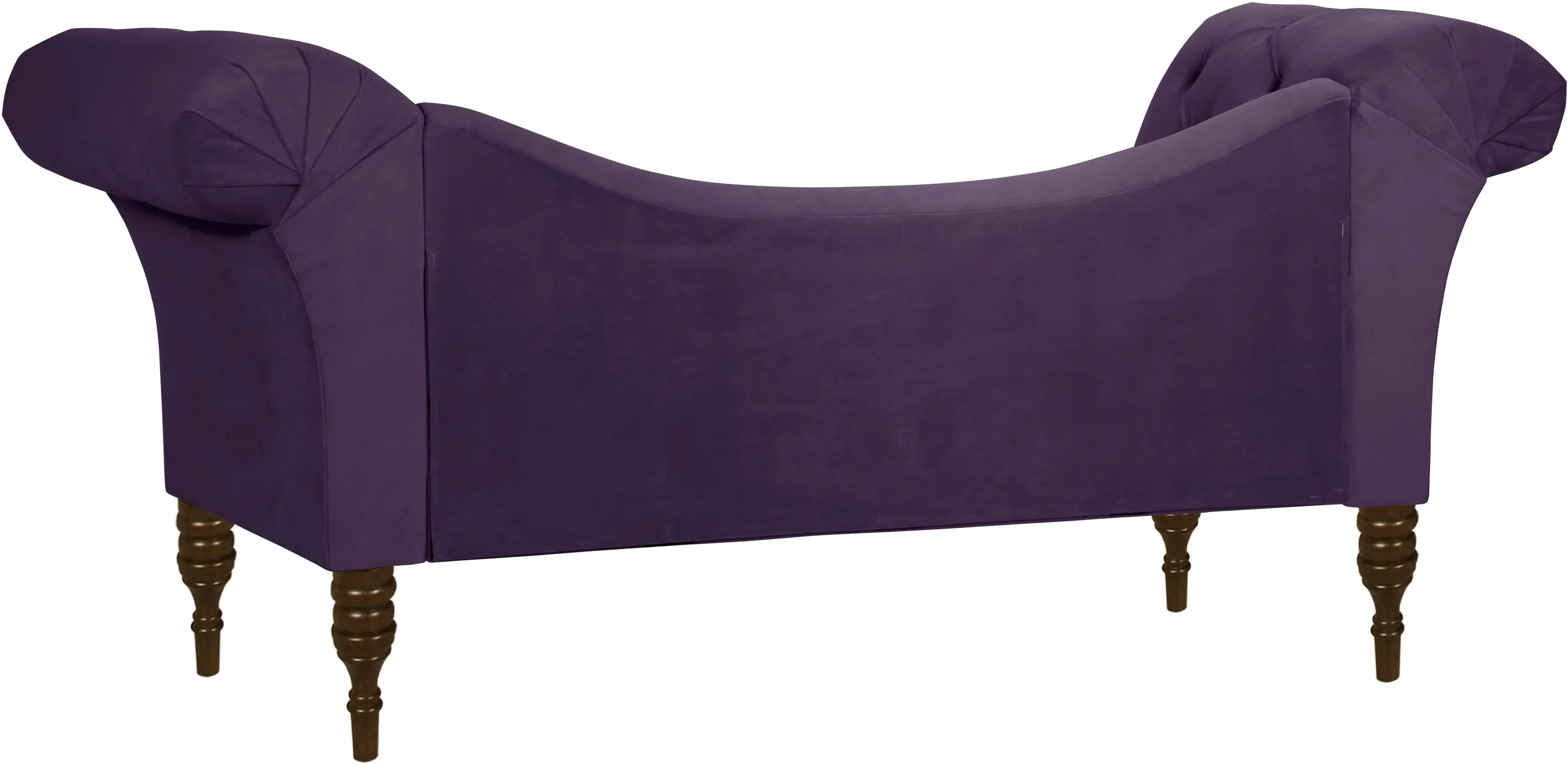 6006VLVABR Edith Purple Velvet Tufted Lounge Chaise - Skyline Furniture-5