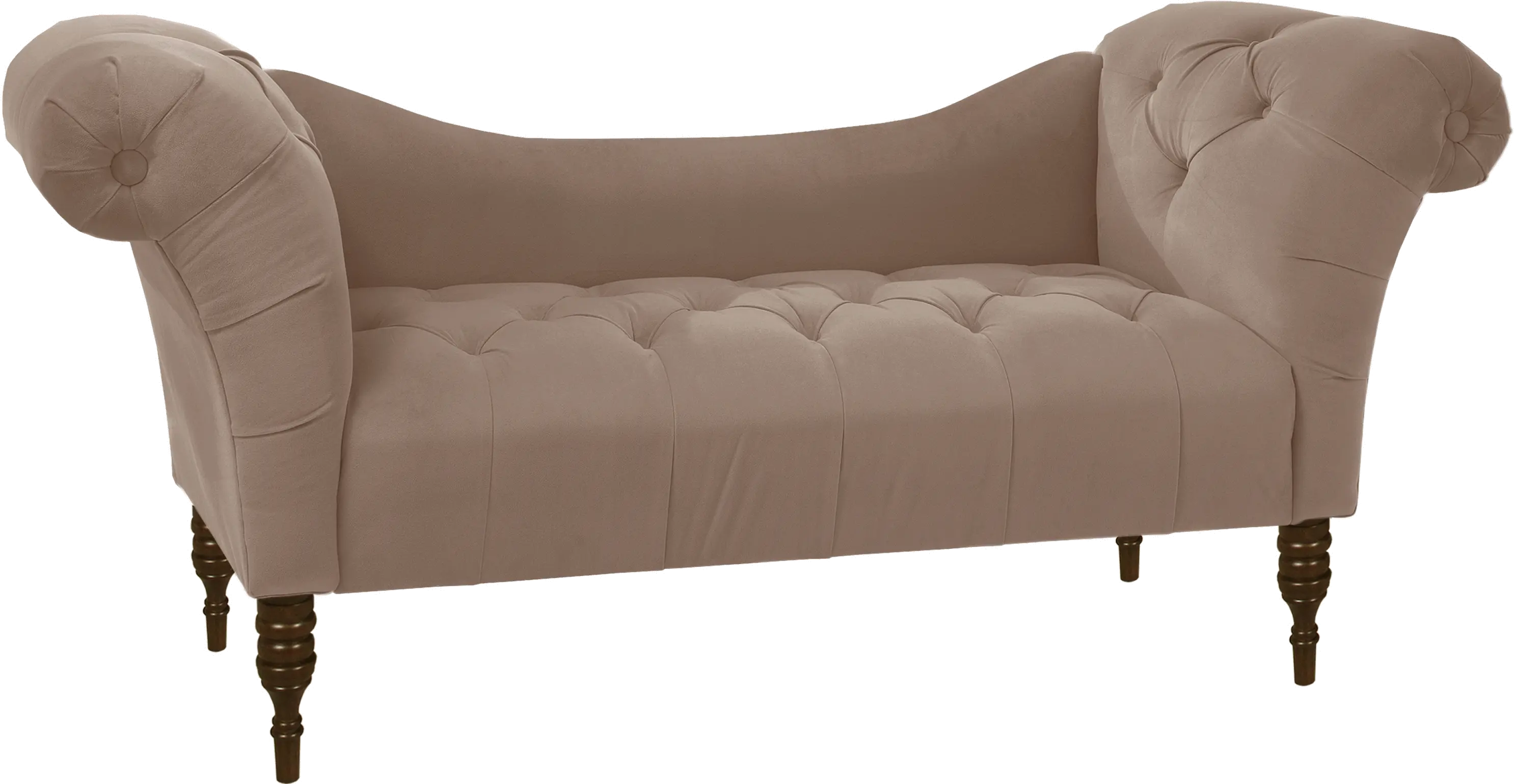 6006VLVCC Edith Cocoa Brown Velvet Tufted Lounge Chaise - Skyline Furniture-1
