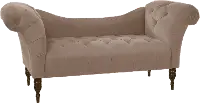 6006VLVCC Edith Cocoa Brown Velvet Tufted Lounge Chaise - Skyline Furniture