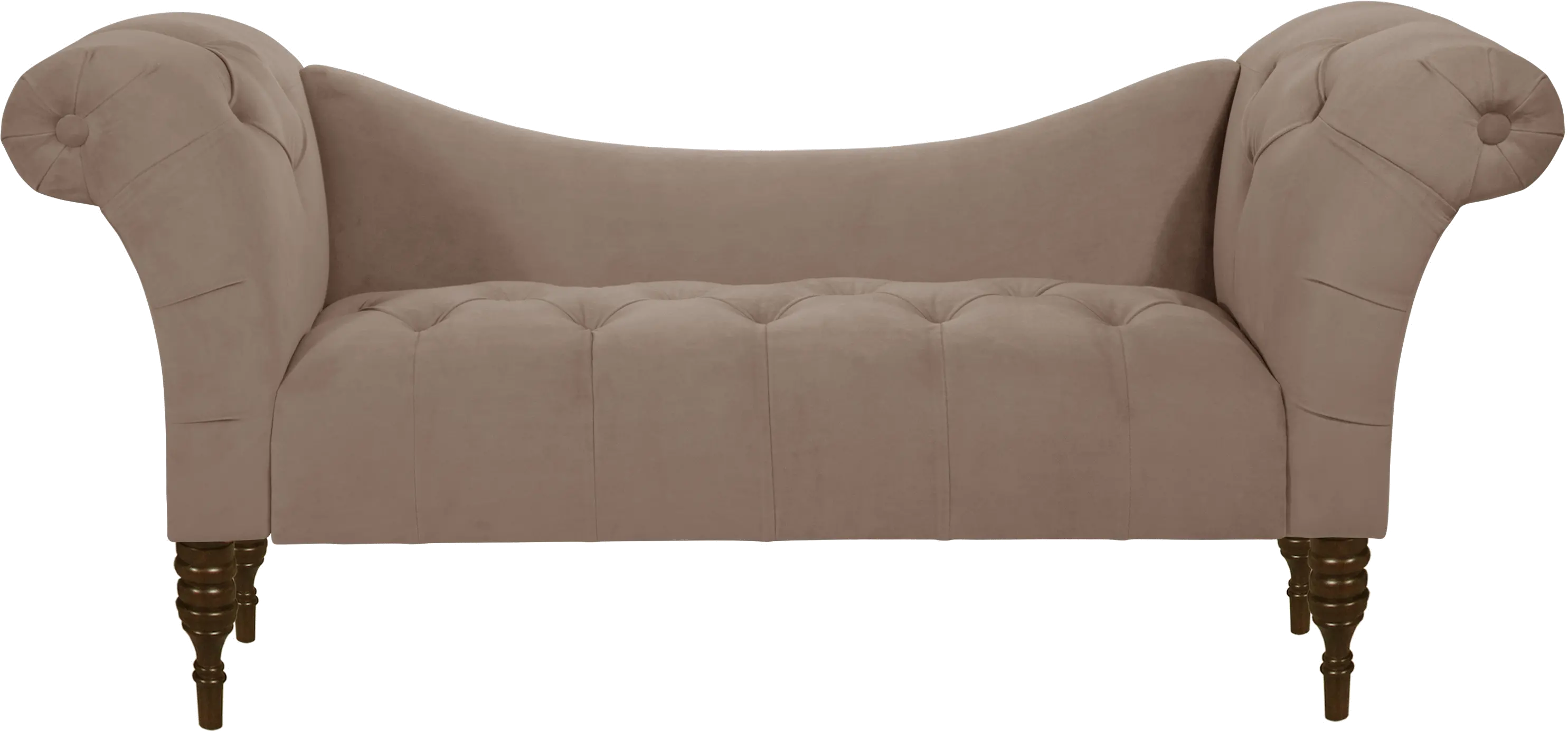 6006VLVCC Edith Cocoa Brown Velvet Tufted Lounge Chaise - Skyline Furniture-3