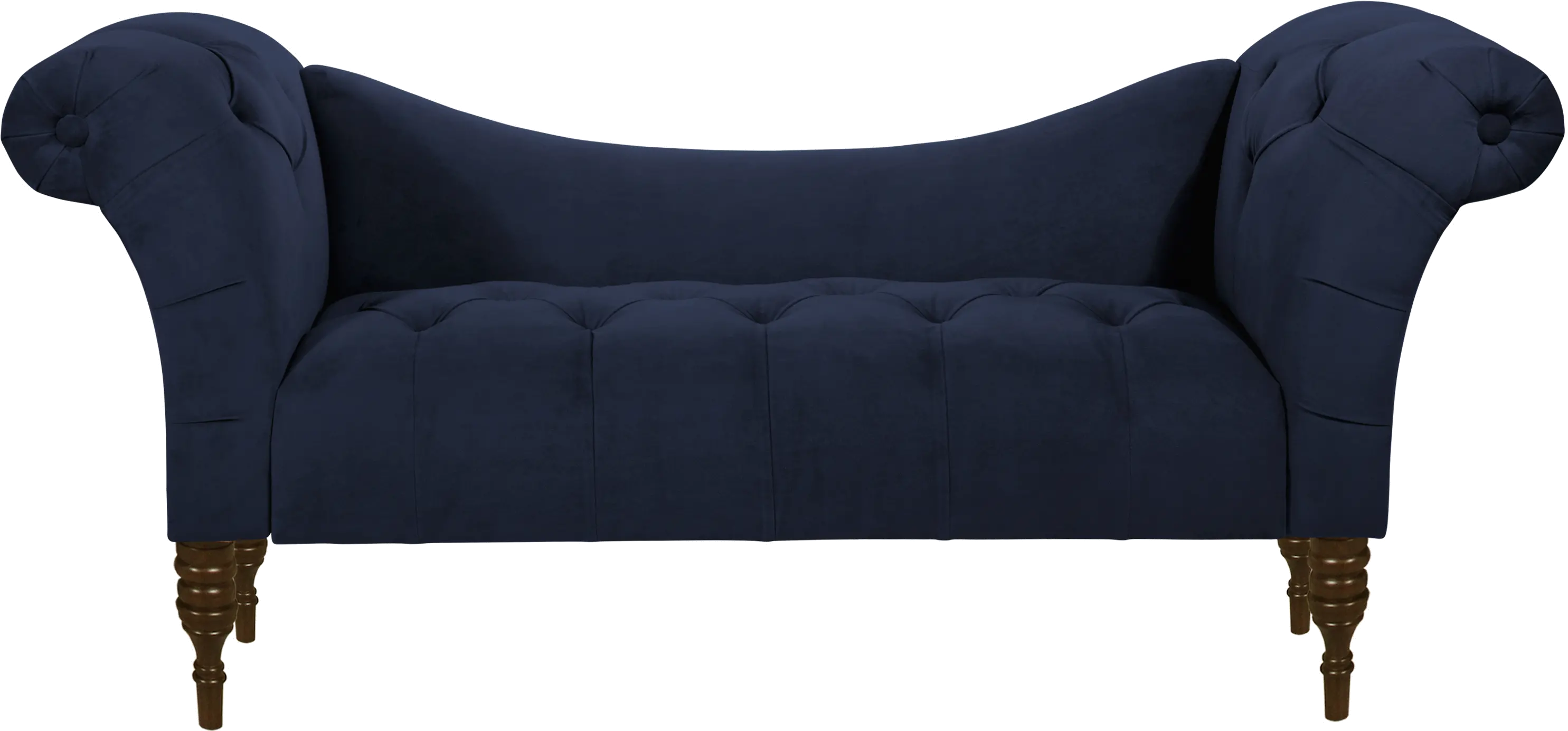 6006VLVINK Edith Navy Blue Velvet Tufted Lounge Chaise - Skyline Furniture-3