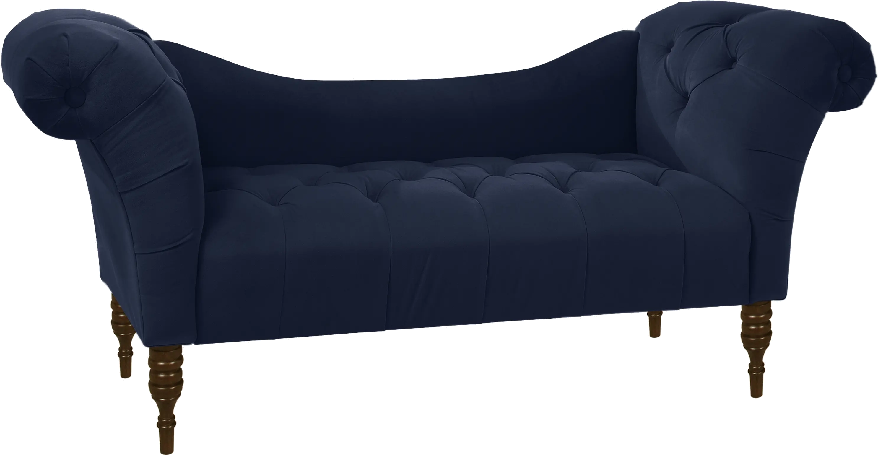 6006VLVINK Edith Navy Blue Velvet Tufted Lounge Chaise - Skyline Furniture-4