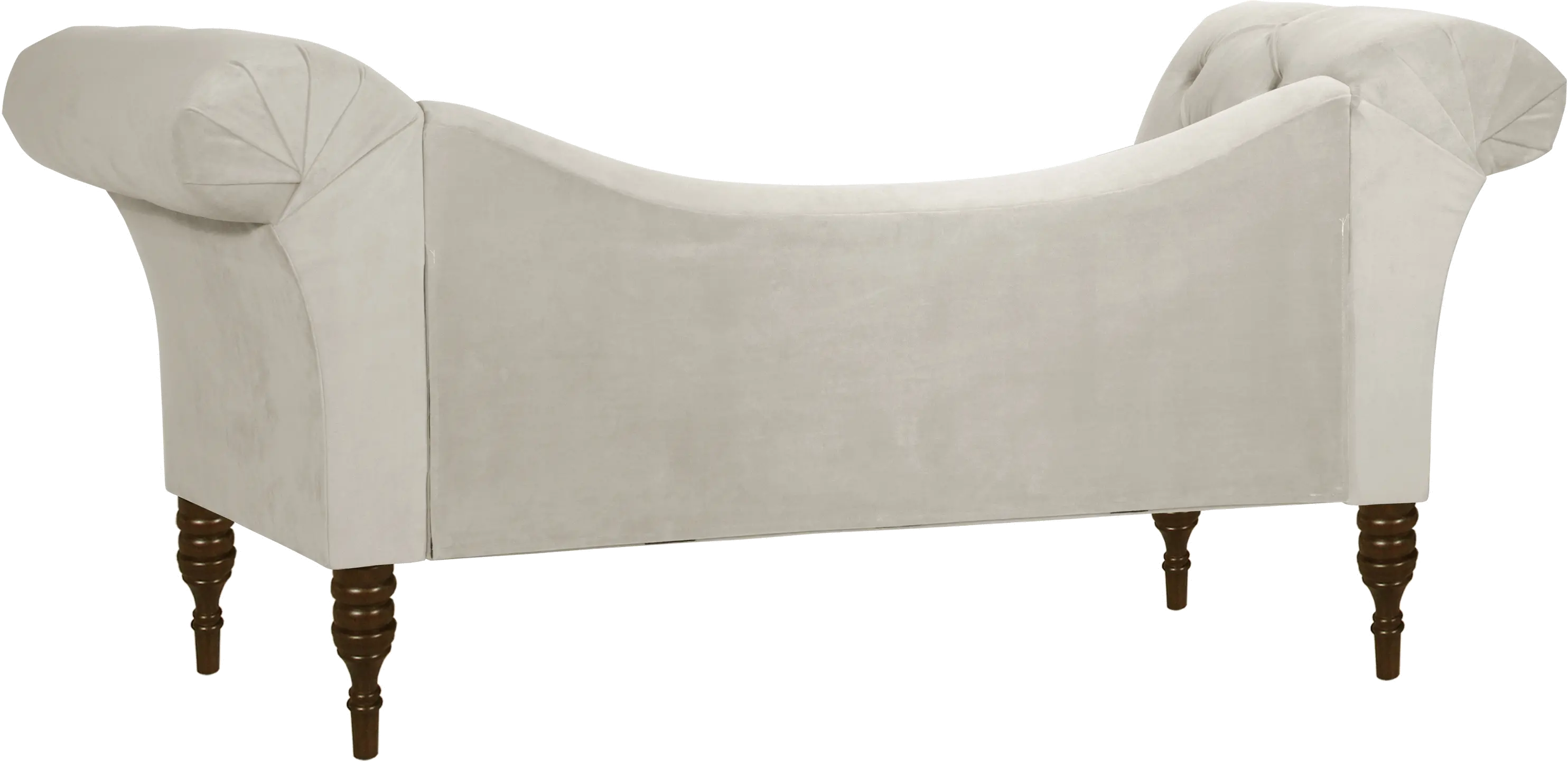 6006VLVLGHGR Edith Light Gray Velvet Tufted Lounge Chaise - Skyline Furniture-5