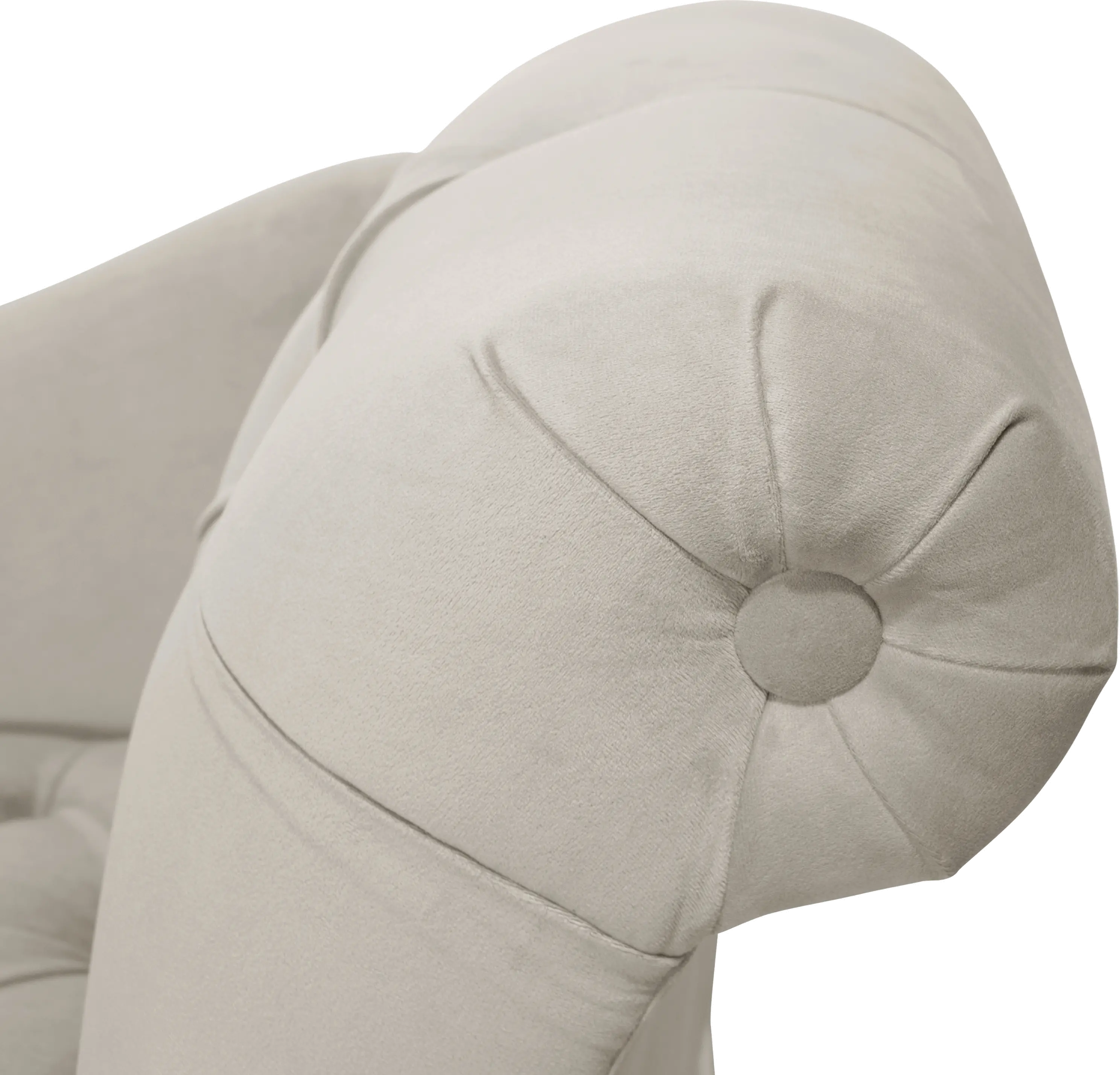 6006VLVLGHGR Edith Light Gray Velvet Tufted Lounge Chaise - Skyline Furniture-6