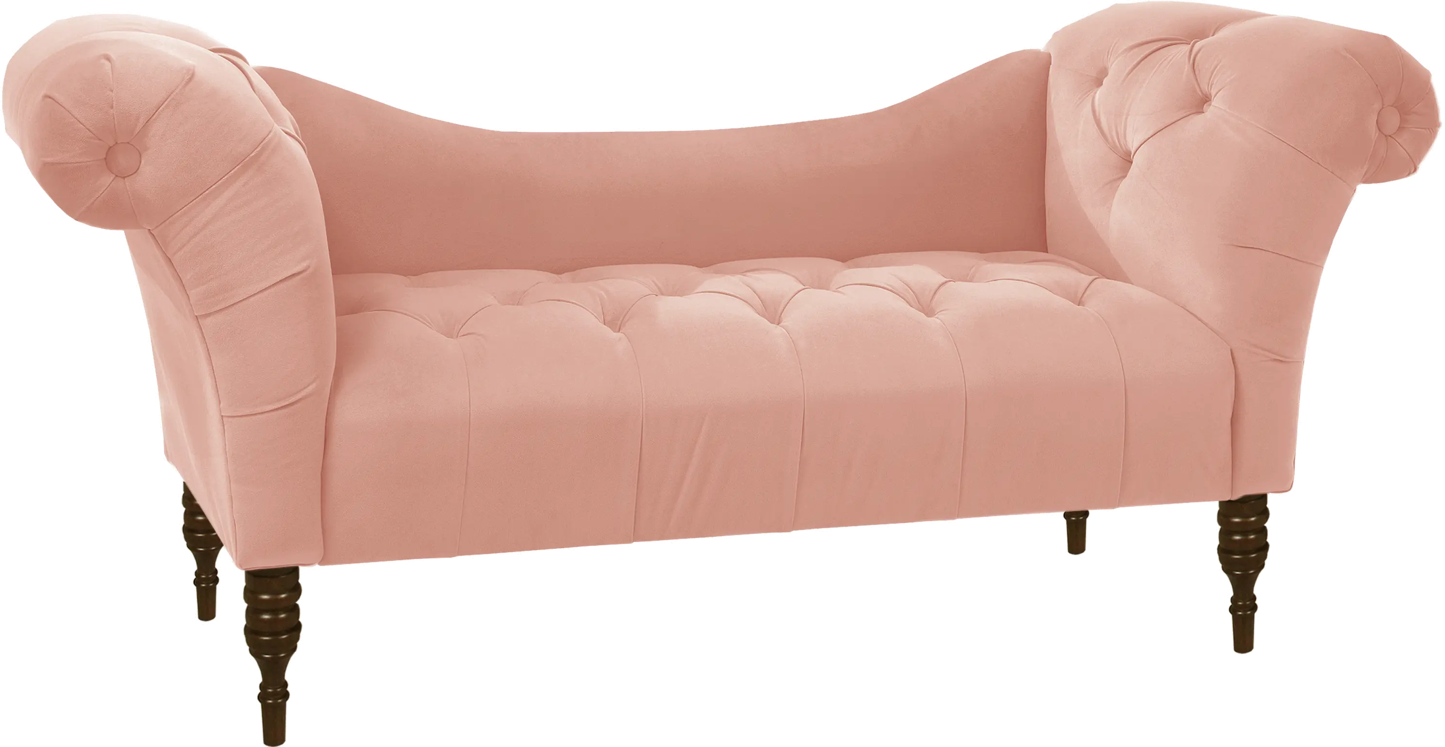 6006VLVTBLSH Edith Blush Pink Velvet Tufted Lounge Chaise - Skyline Furniture-4