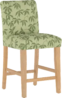 63-7NATLYNFLSGTNL Jennifer Floral Sage Upholstered Counter Height Stool - Skyline Furniture