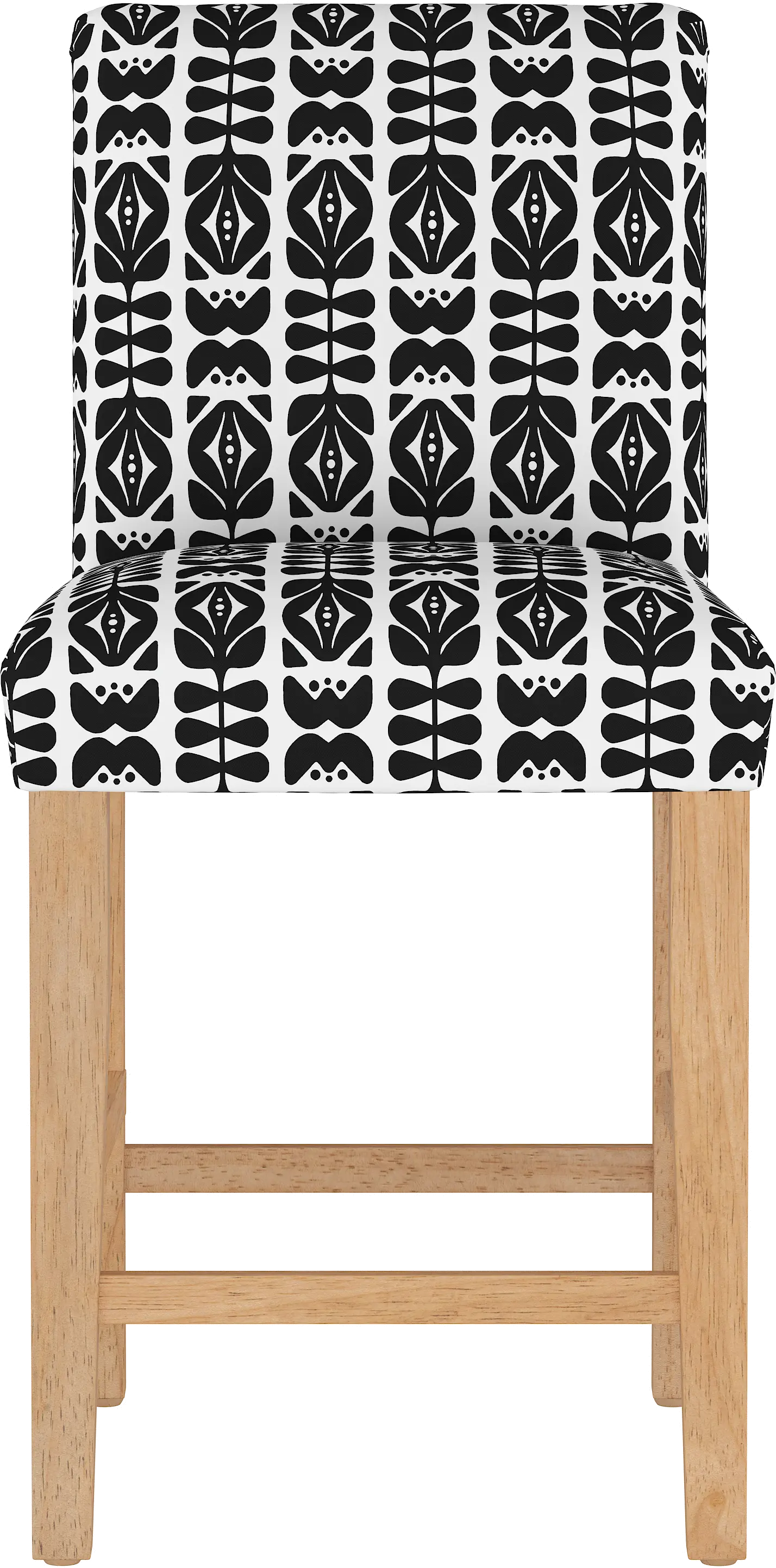 63-7NATOSLBLBLK Jennifer Black Upholstered Counter Height Stool - Skyline Furniture-3