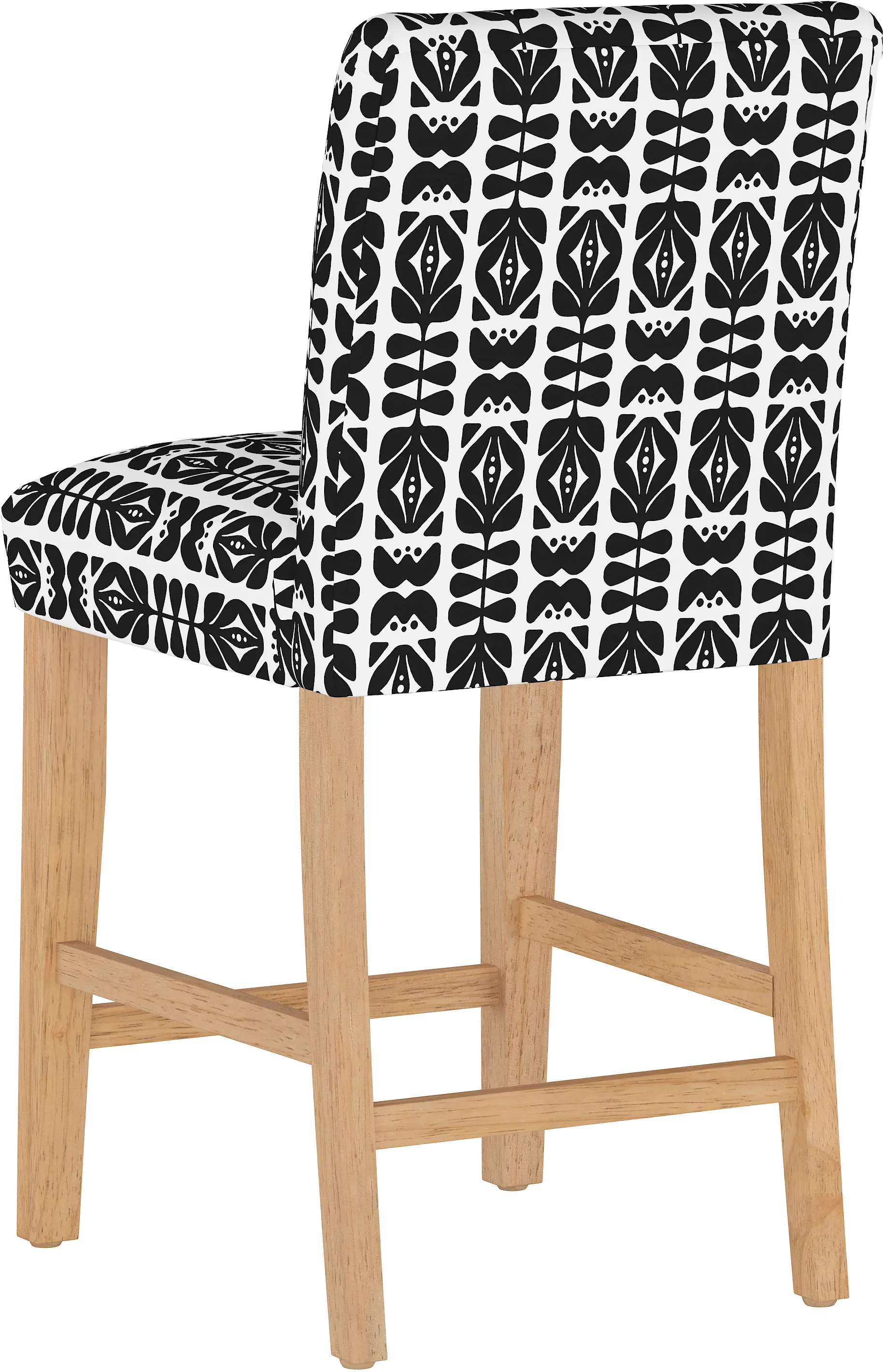 63-7NATOSLBLBLK Jennifer Black Upholstered Counter Height Stool - Skyline Furniture-5