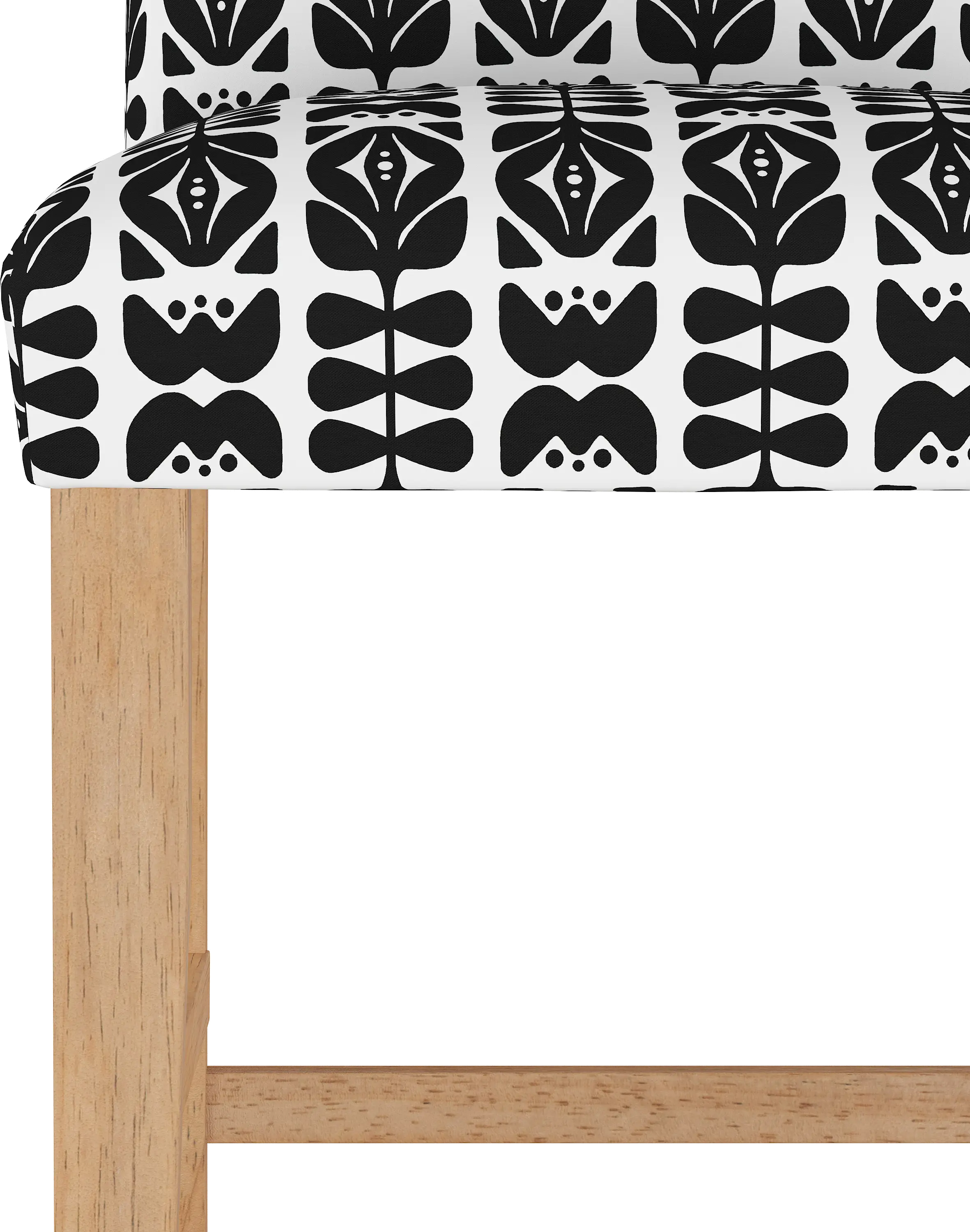 63-7NATOSLBLBLK Jennifer Black Upholstered Counter Height Stool - Skyline Furniture-2