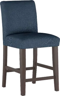 63-7ZMNV Zuma Navy Upholstered Counter Height Stool - Skyline Furniture