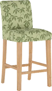 63-8NATLYNFLSGTNL Jennifer Floral Sage Upholstered Bar Stool - Skyline Furniture