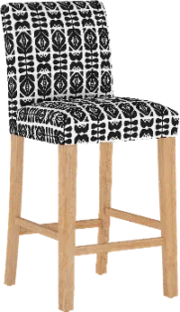 63-8NATOSLBLBLK Jennifer Black Upholstered Bar Stool - Skyline Furniture