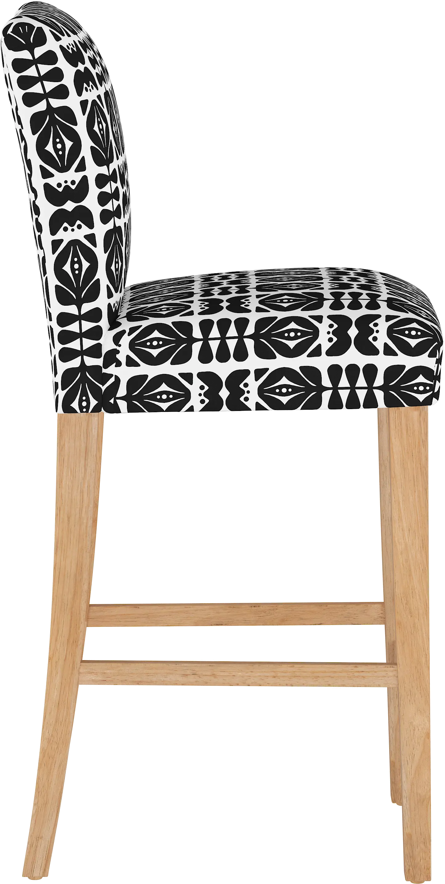 63-8NATOSLBLBLK Jennifer Black Upholstered Bar Stool - Skyline Furniture-4