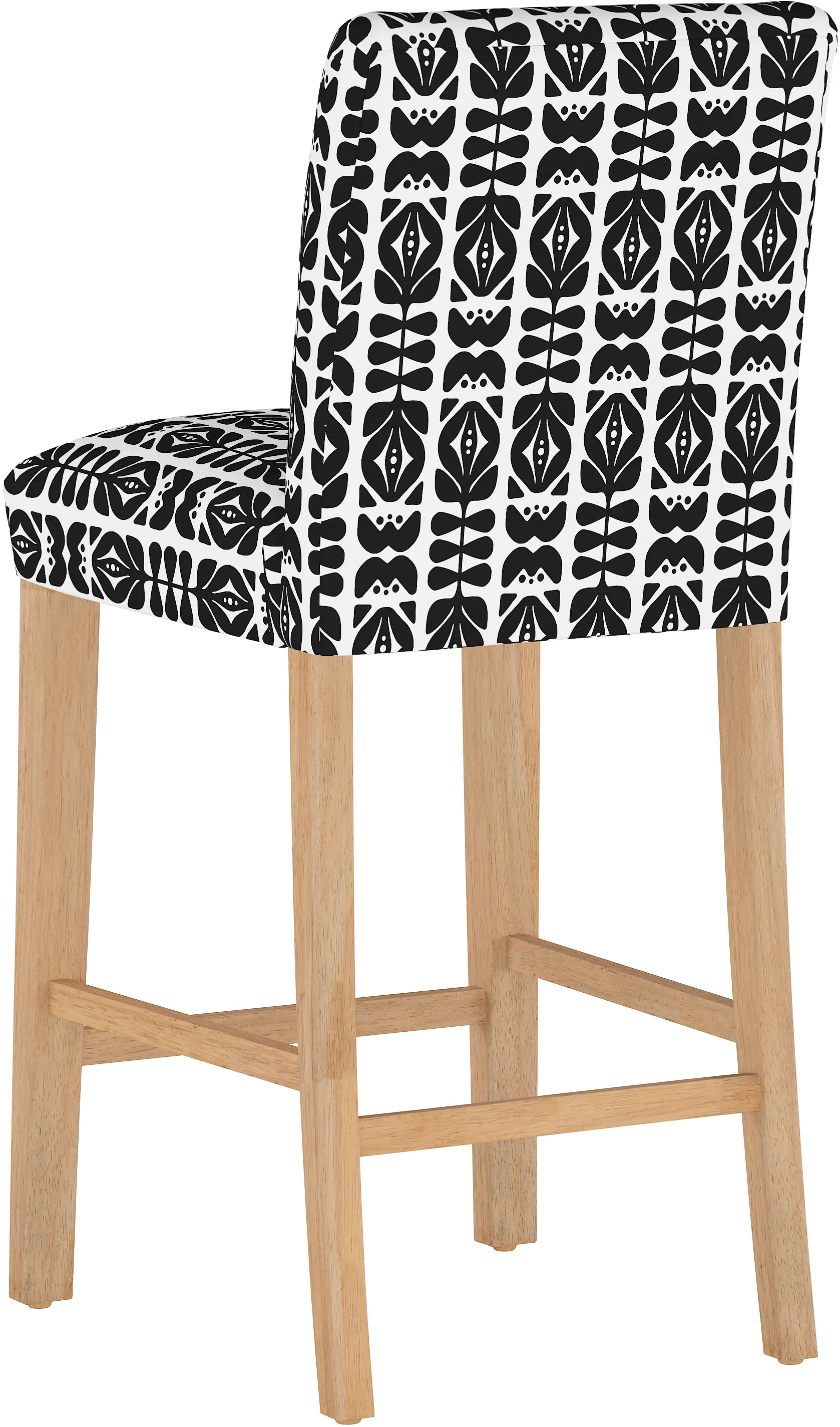 63-8NATOSLBLBLK Jennifer Black Upholstered Bar Stool - Skyline Furniture-5