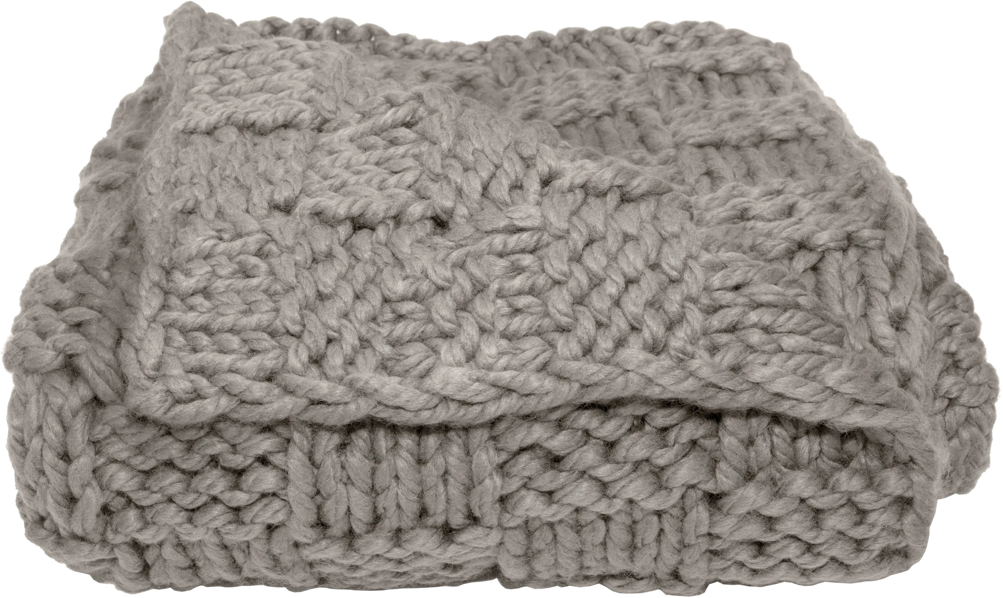 Taupe Chess Knit Throw Blanket-1