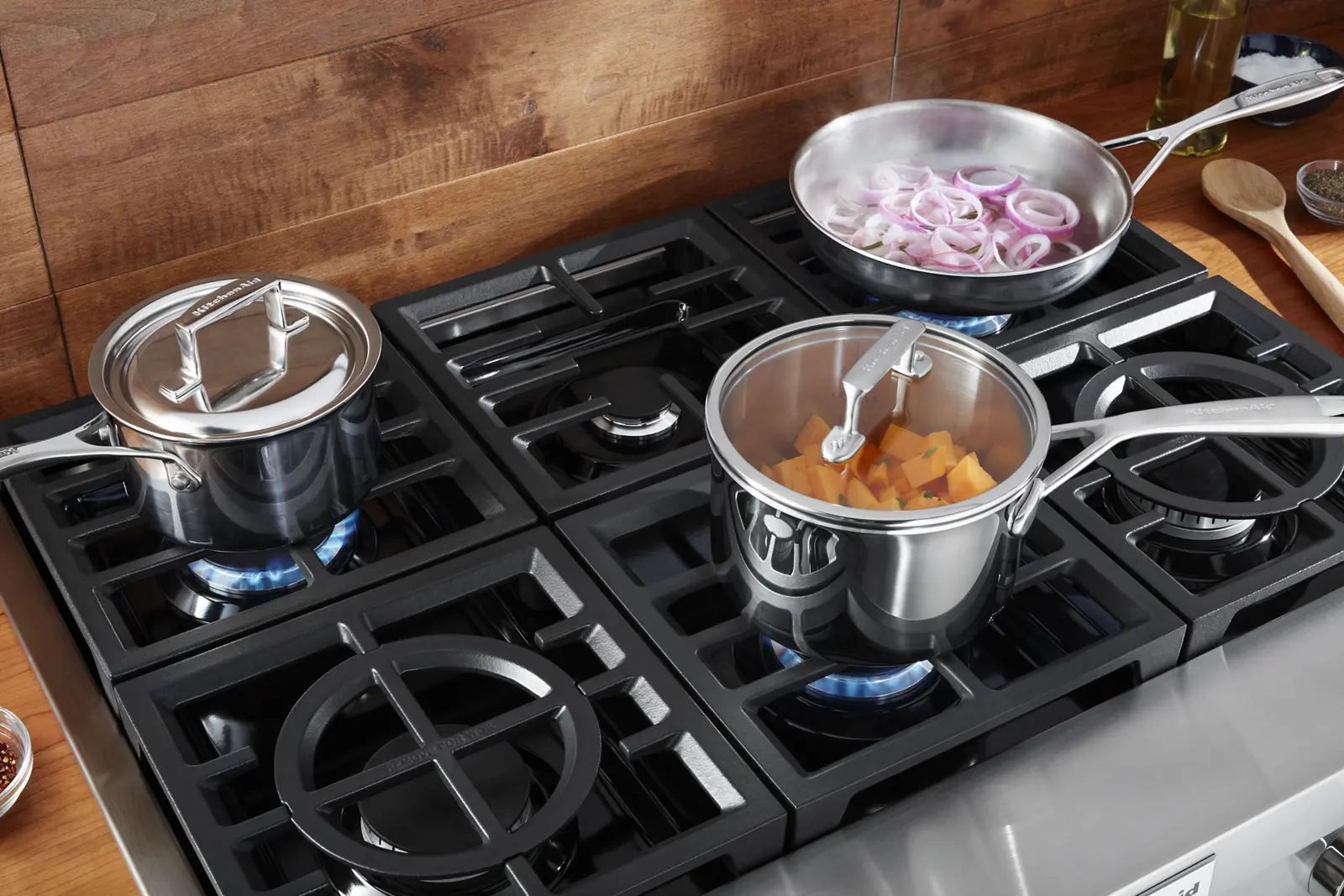 KCGC506JSS KitchenAid 36 Inch Commercial Gas Rangetop - Stainless Steel-4