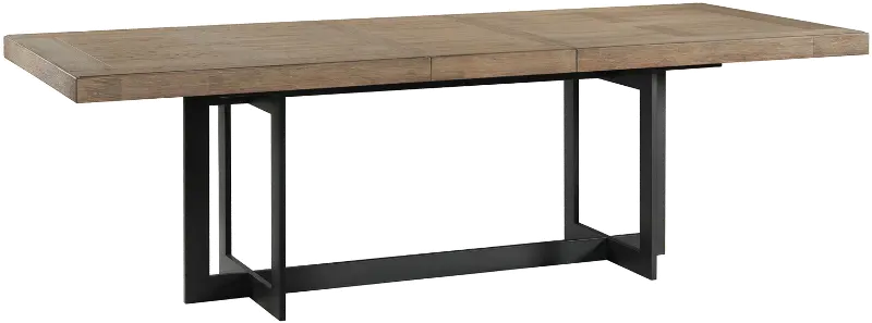 Eden Modern Beige and Metal Dining Table