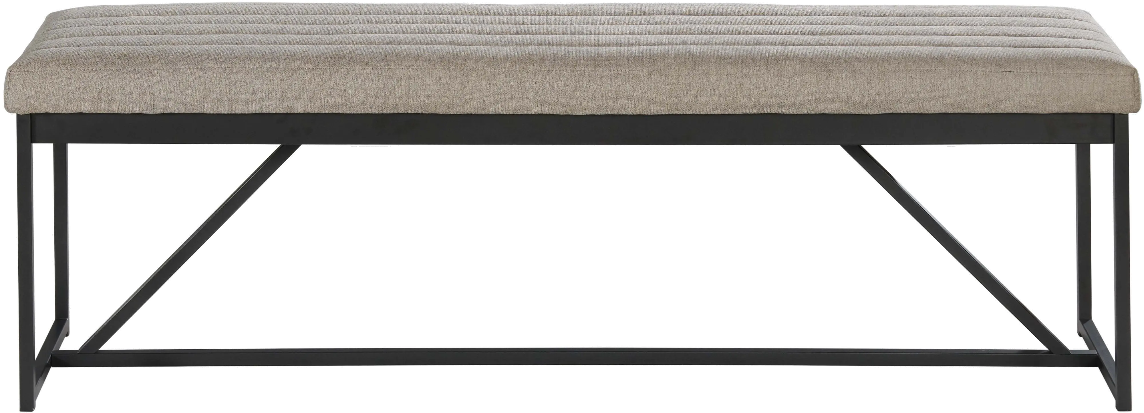 Eden Modern Metal Upholstered Dining Bench-1