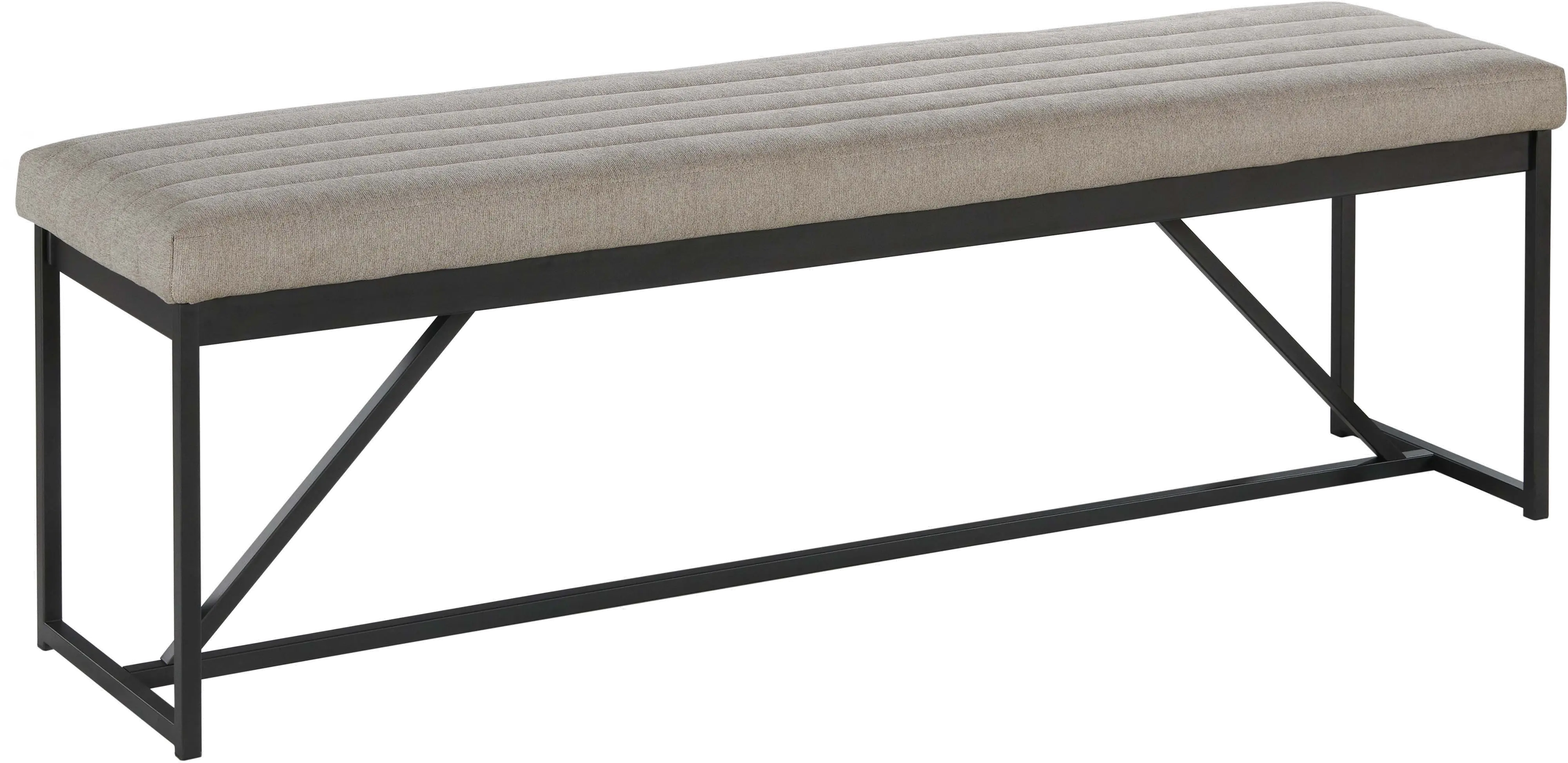 Eden Modern Metal Upholstered Dining Bench-4