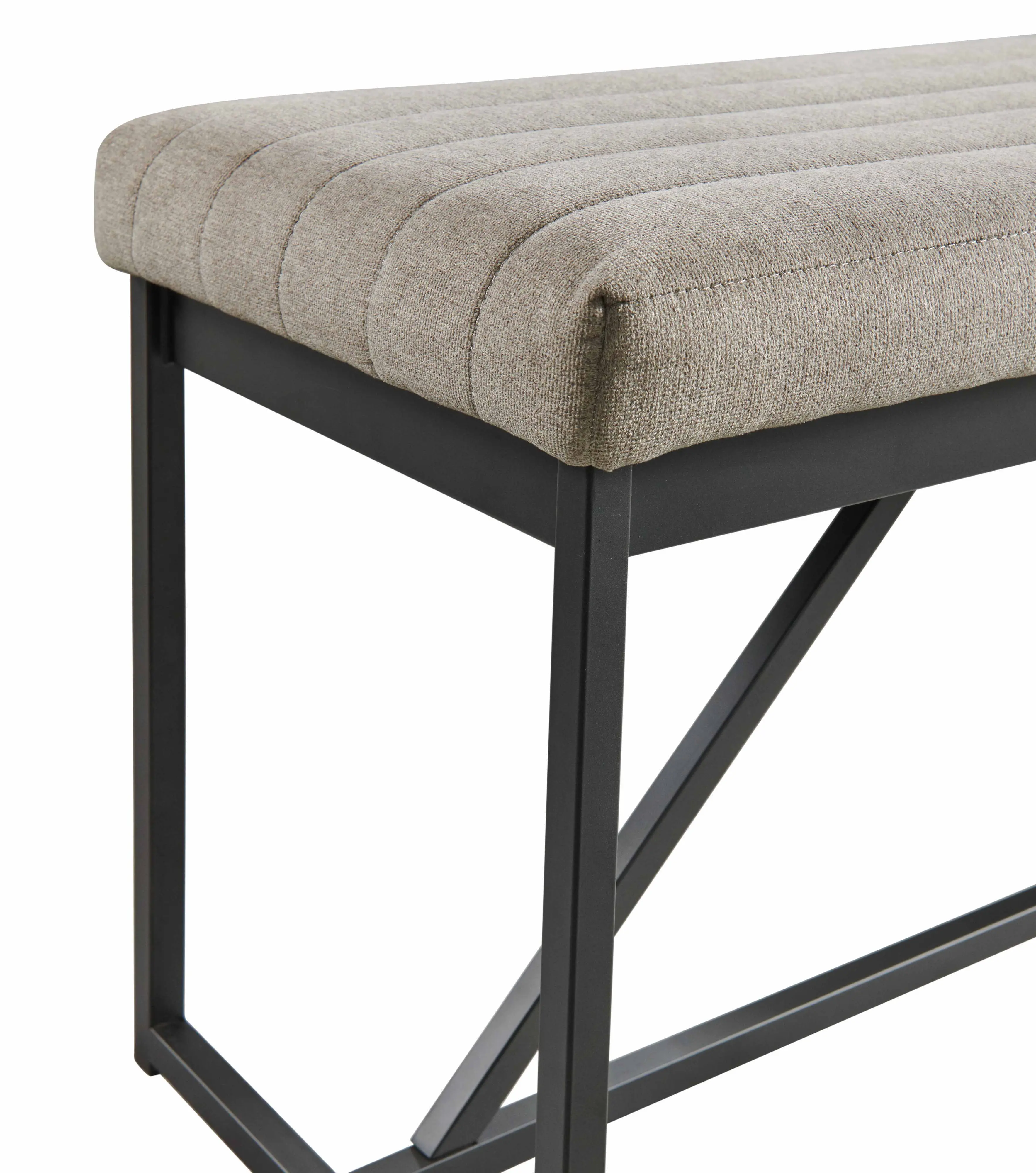 Eden Modern Metal Upholstered Dining Bench-2