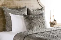 Bari Silver Toned Brown Velvet King 3 Piece Bedding Collection