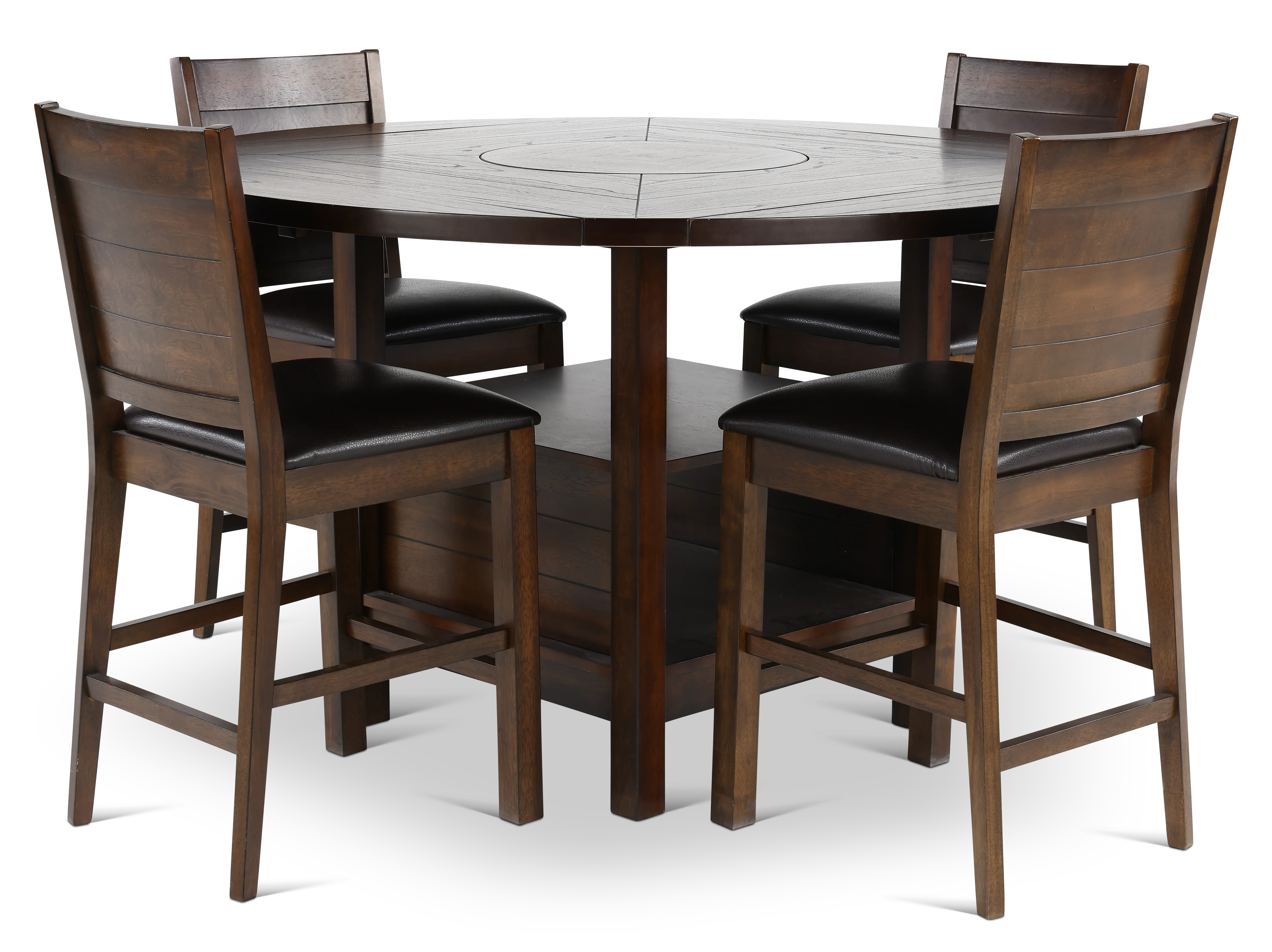 Madison Dark Brown Counter Height Round Dining Table-11