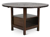 Madison Dark Brown Counter Height Round Dining Table