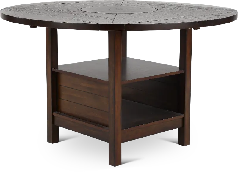 Madison Dark Brown Counter Height Round Dining Table