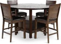 Madison Dark Brown 5 Piece Counter Height Dining Set
