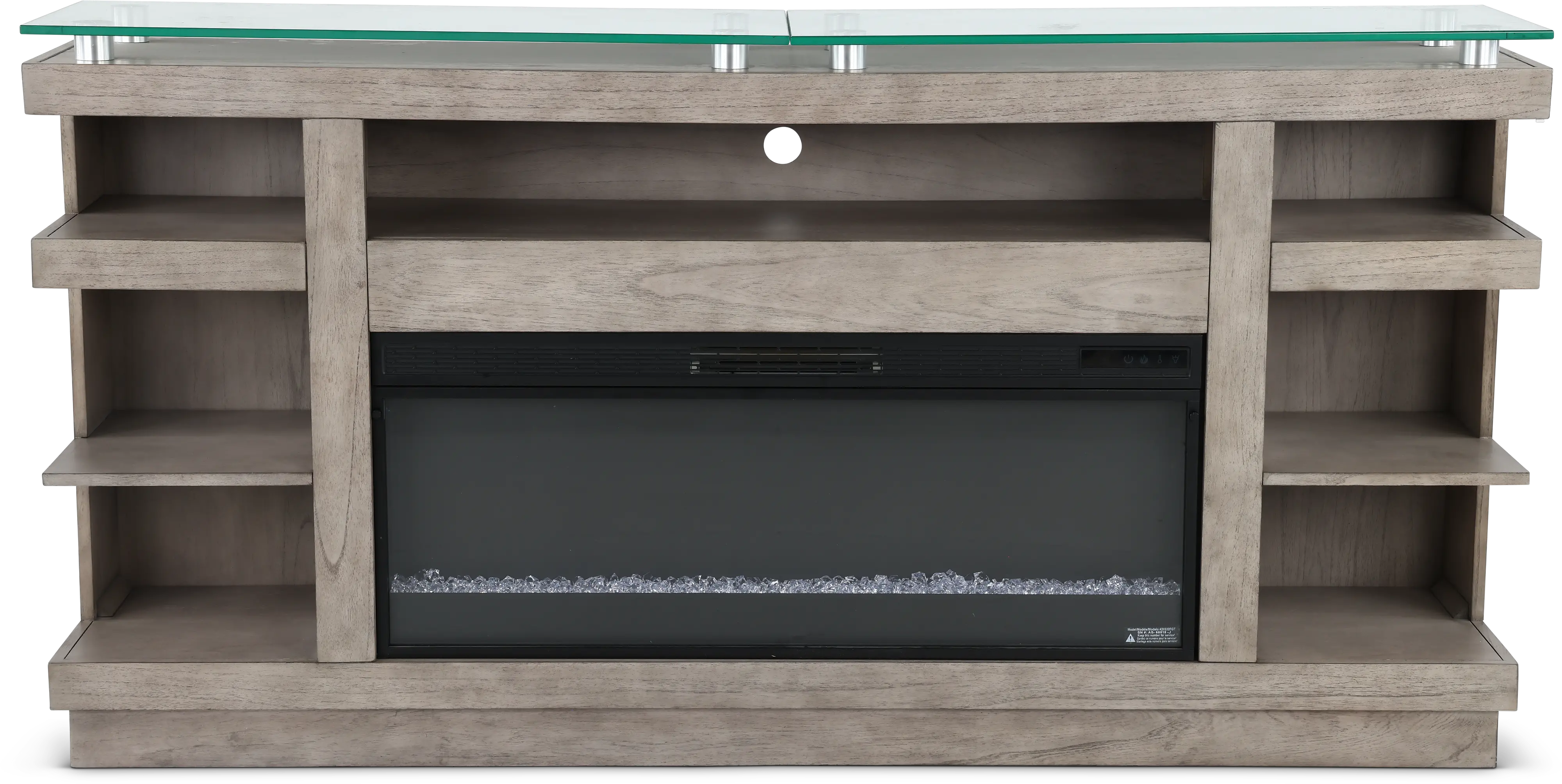 Celino Light Brown Fireplace TV Stand-1