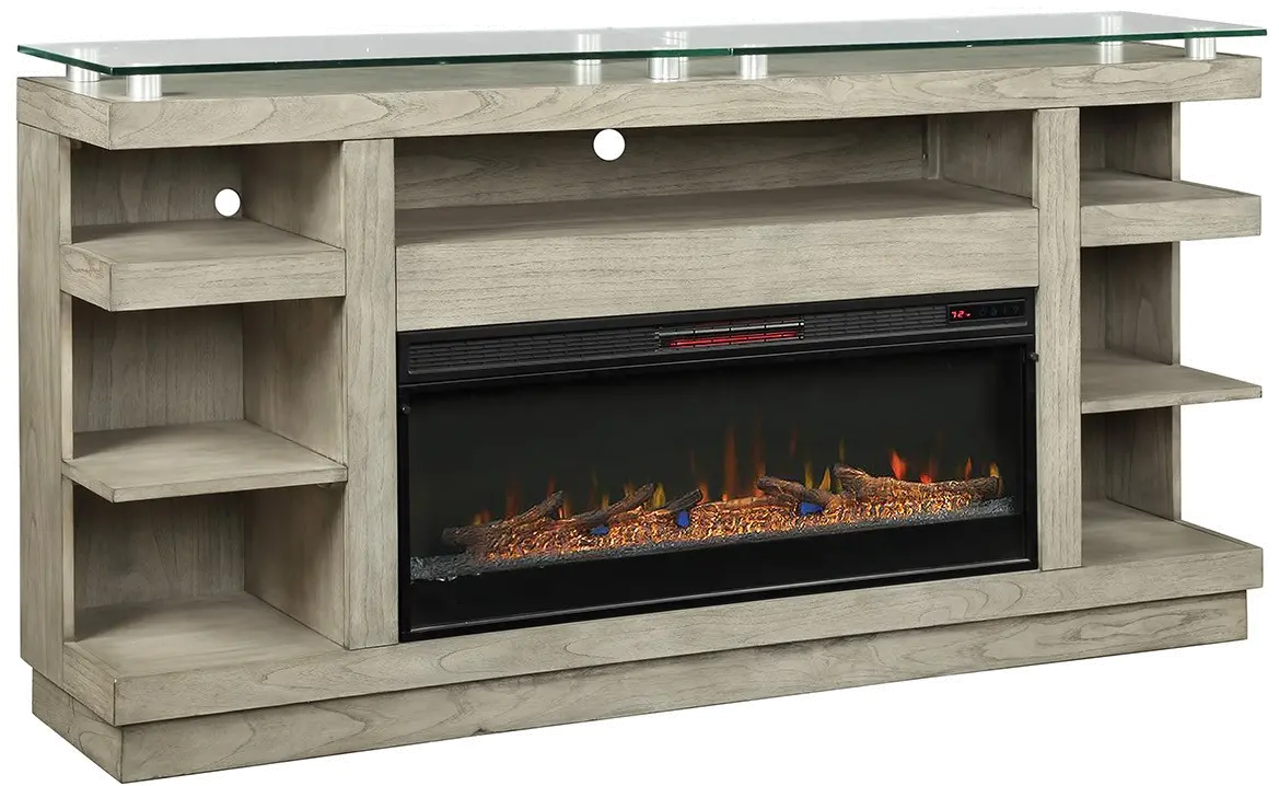 Celino Light Brown Fireplace TV Stand-10