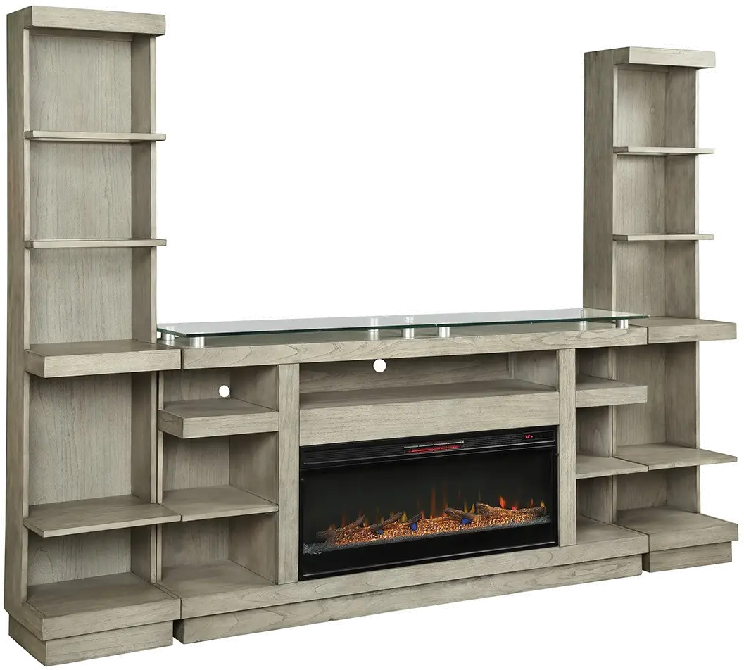 Celino Light Brown Fireplace TV Stand-11