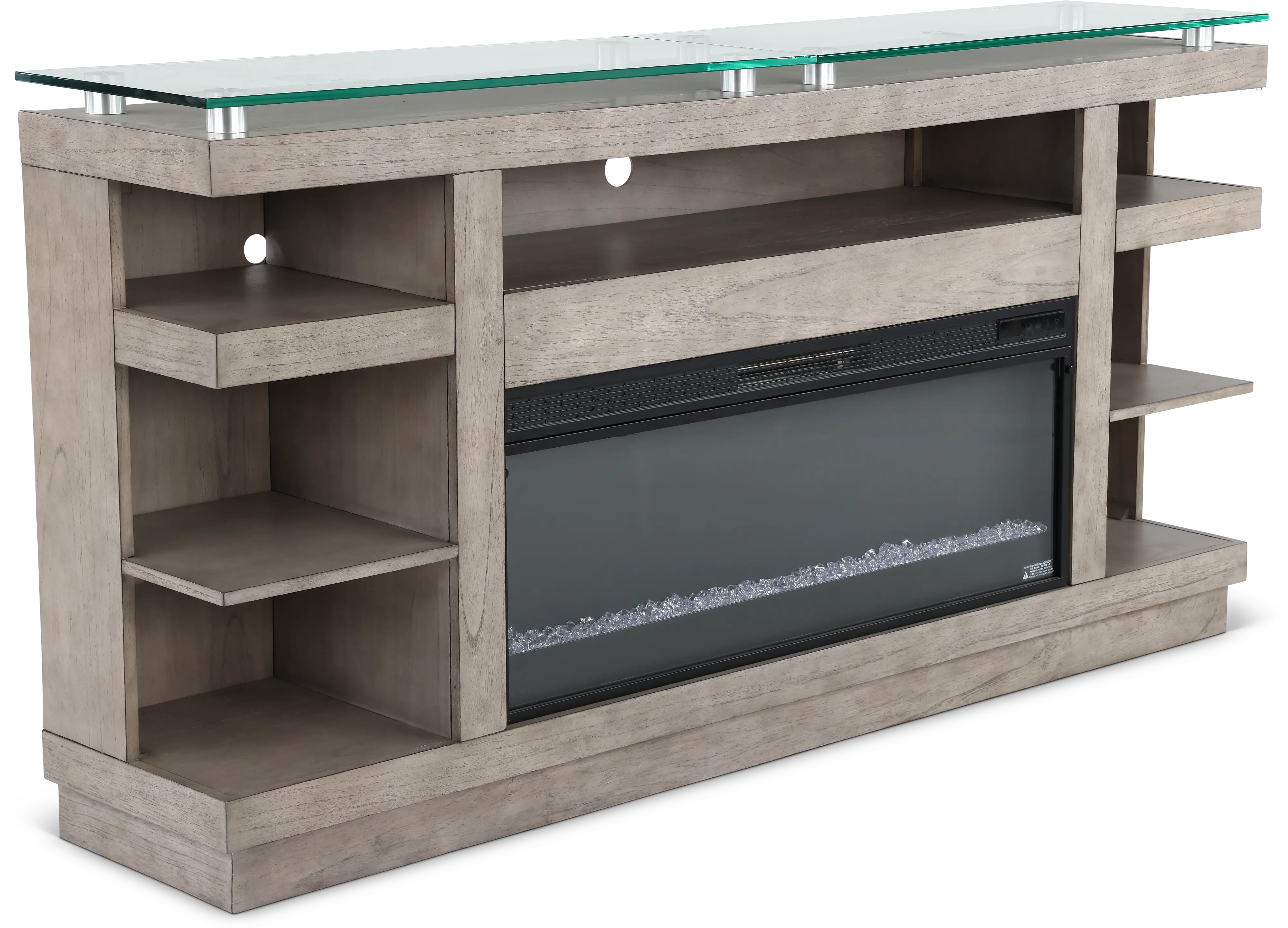 Celino Light Brown Fireplace TV Stand-4