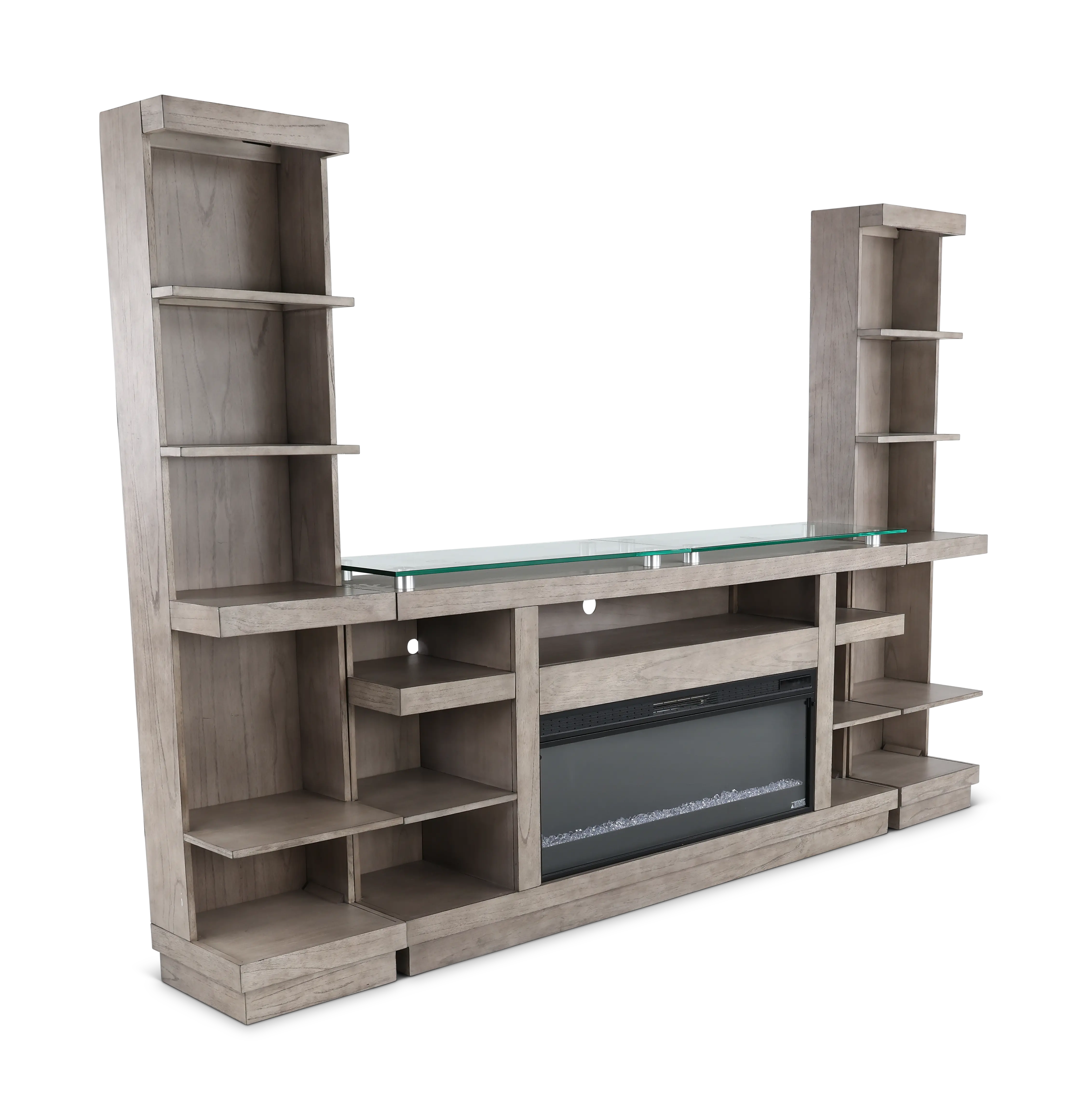 Celino Gray Fireplace Entertainment Center-5