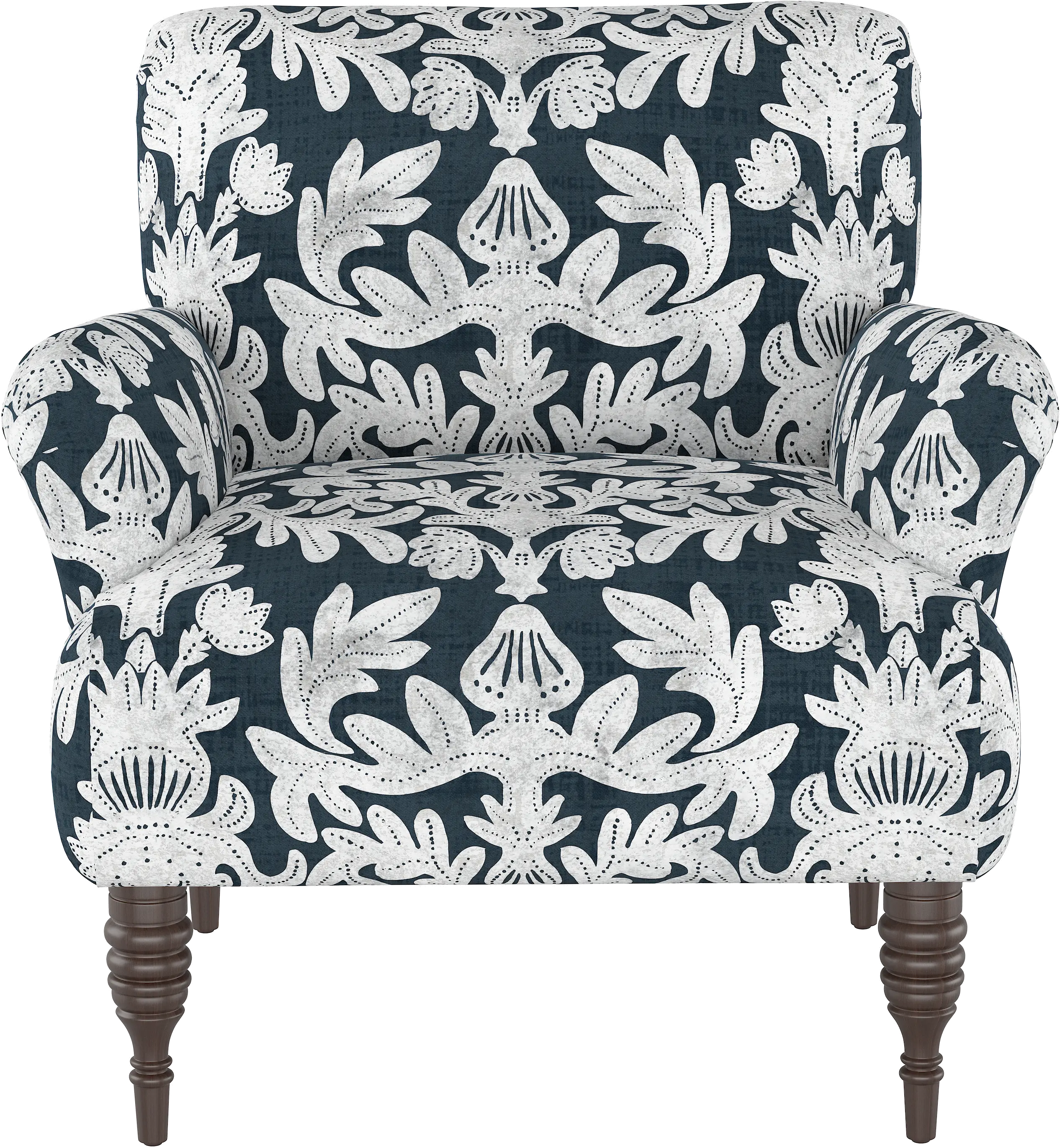 9505MRBNVYGR Cherrie Navy Floral Accent Chair - Skyline Furniture-2