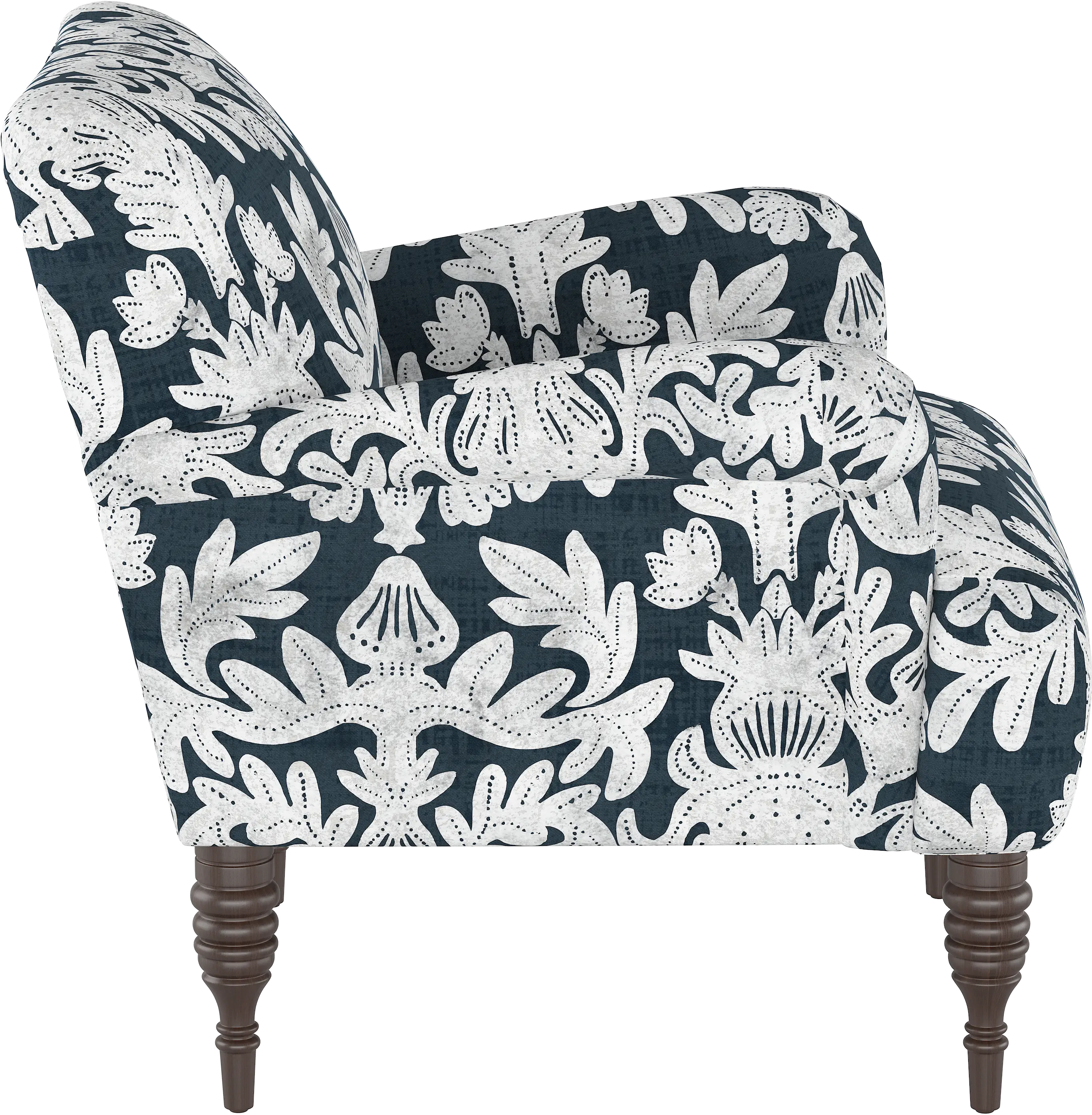 9505MRBNVYGR Cherrie Navy Floral Accent Chair - Skyline Furniture-3