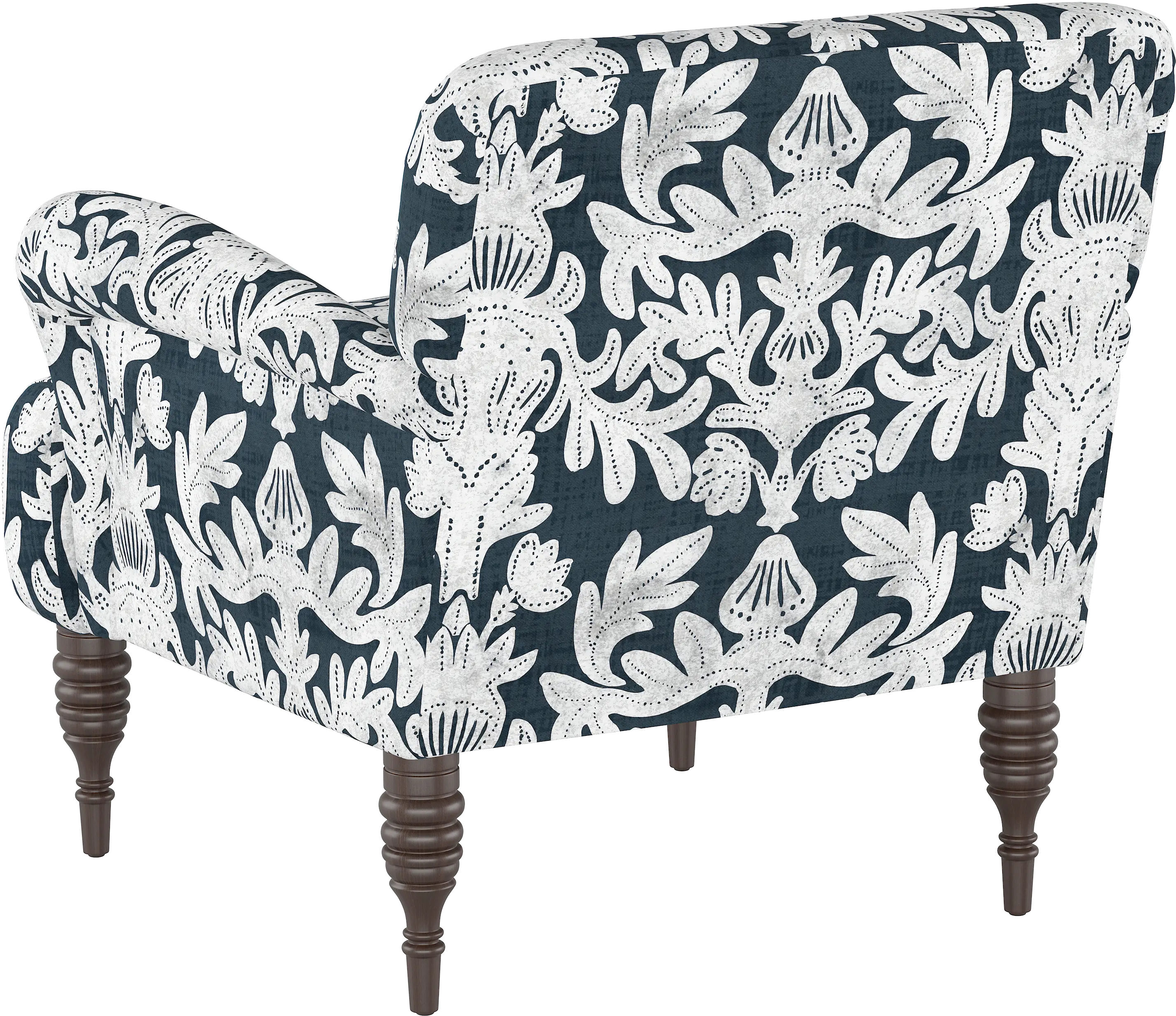 9505MRBNVYGR Cherrie Navy Floral Accent Chair - Skyline Furniture-4