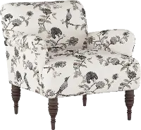 9505SHNINK Cherrie Cream and Gray Floral Accent Chair - Skyline Furniture
