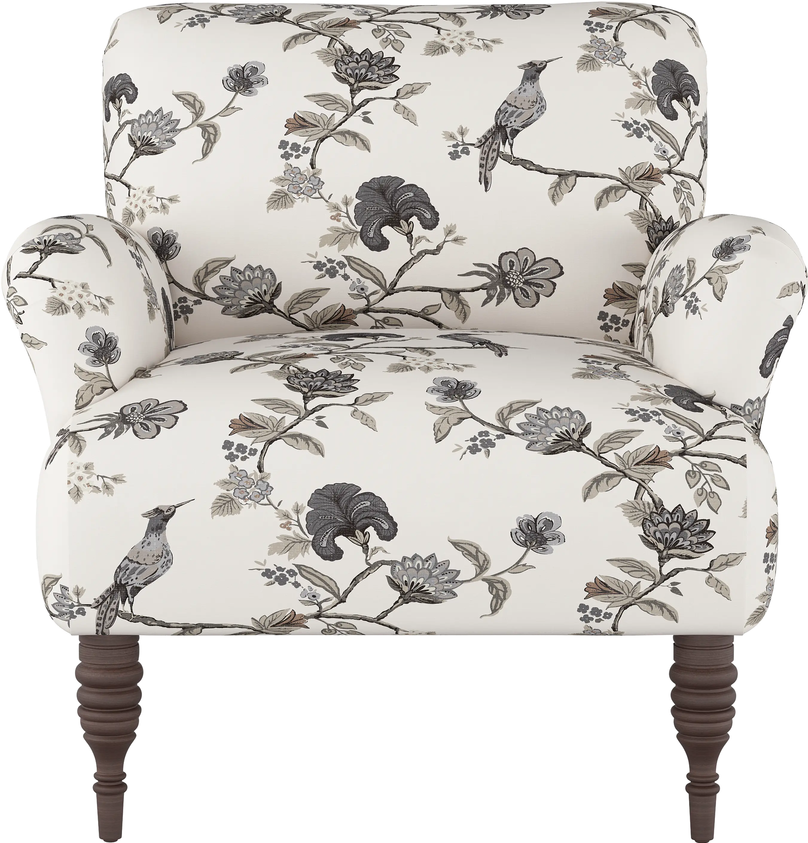 9505SHNINK Cherrie Cream and Gray Floral Accent Chair - Skyline Furniture-2