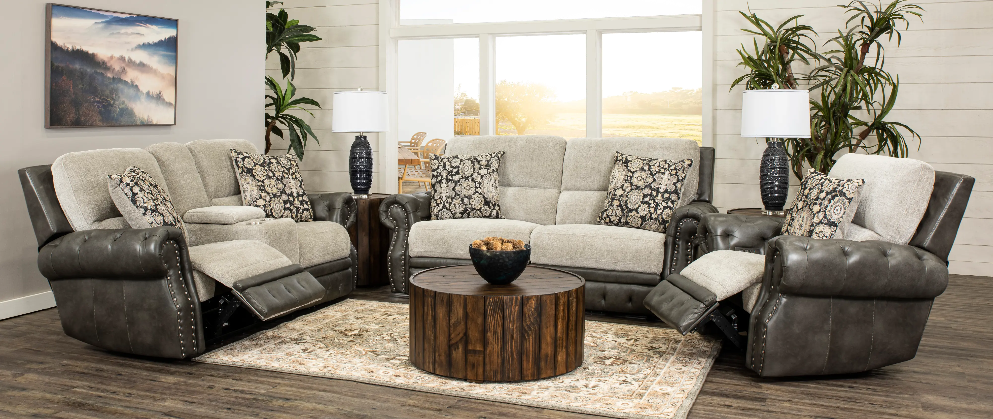 Spirit Gray Power Reclining Sofa-2