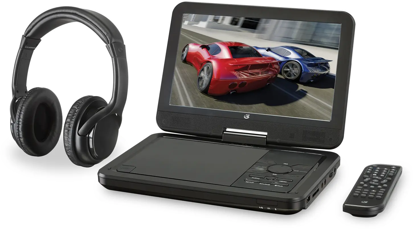 PDB1077B GPX Portable DVD Player with Bluetooth Headphones-1