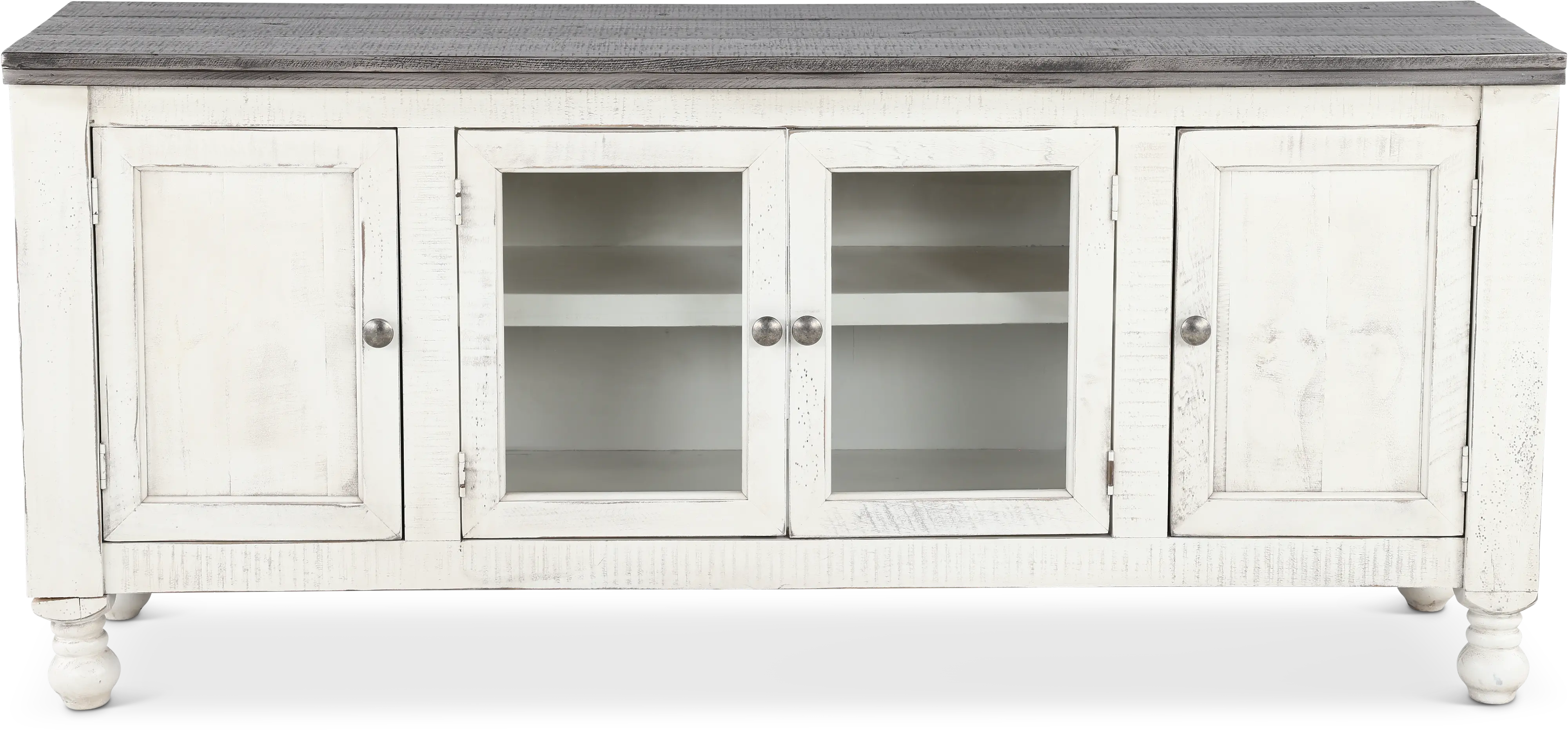 Stone Distressed White 68  TV Stand-4