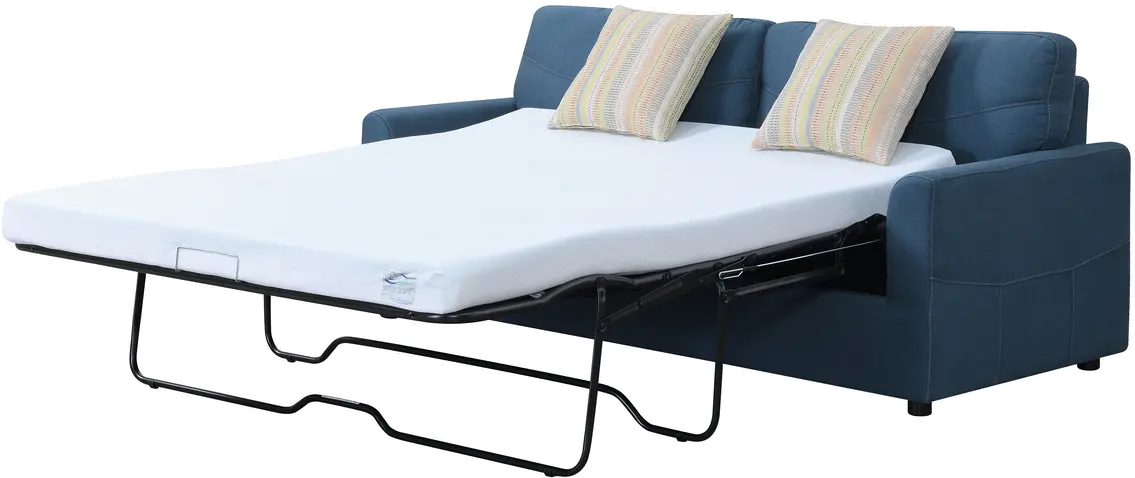 Slumber Denim Blue Queen Sofa Bed-1